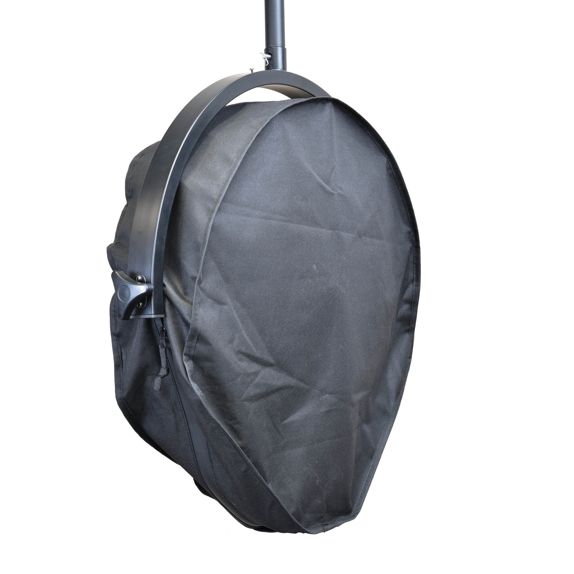 MULE 52036-26 All-Weather Outdoor Ceiling Fan Cover Universal 18-in Black Plastic Indoor/Outdoor Ceiling Fan Yoke cover