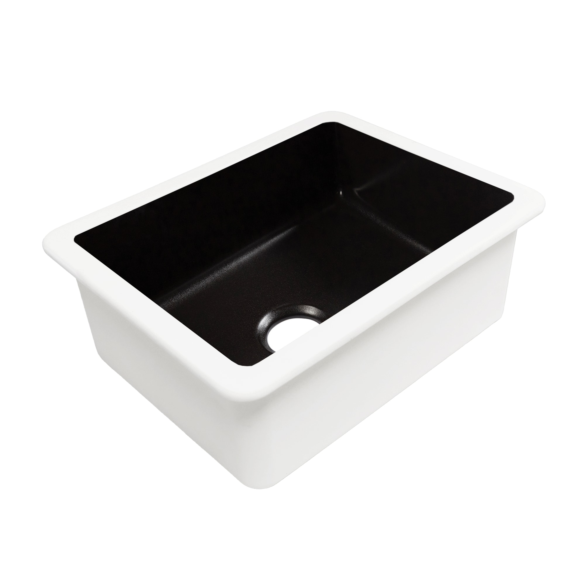 SINKOLOGY SK474-23FC-MB Eden Undermount 23-in x 18-in Fireclay Single bowl Kitchen Sink