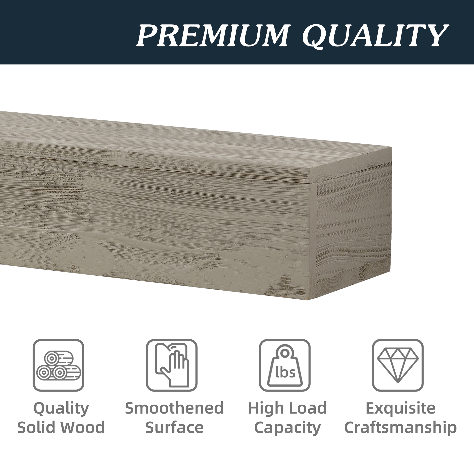 Gaierptone CRXZWBPZ3NQ Wall-Mounted-Shelving - View #6