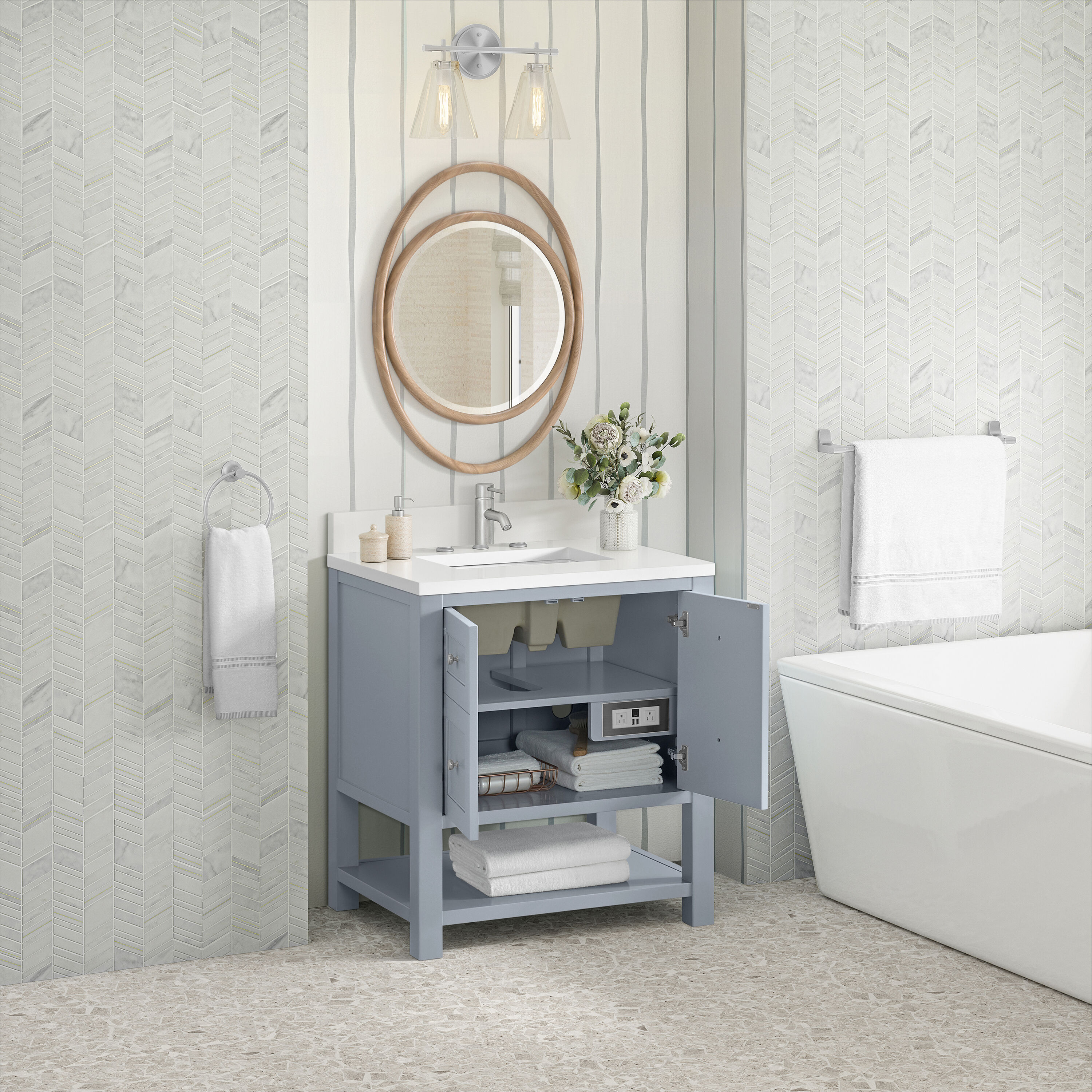James Martin Vanities 330-V30-SRB-1WZ Bath-Vanity-Combo - View #5