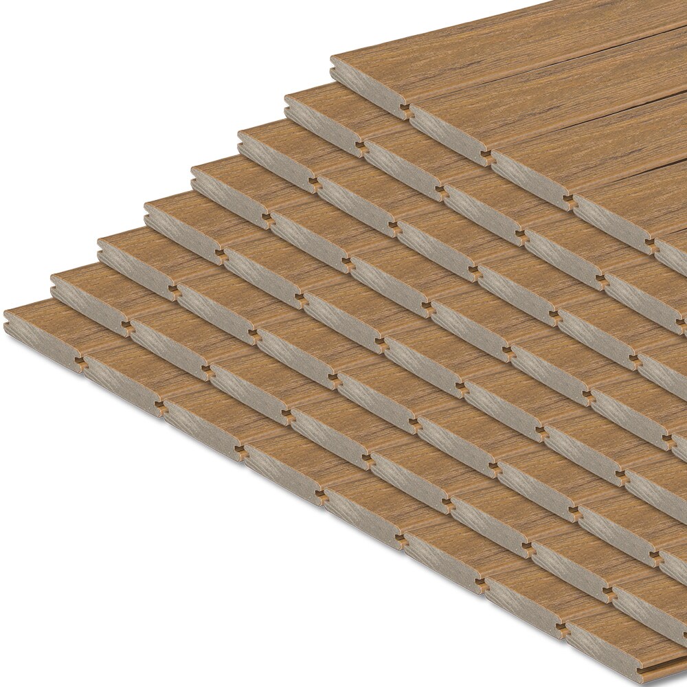 Reserve 1-in x 6-in x 20-ft Antique Leather Grooved Composite Deck Board (64-Pack) in Brown | - TimberTech RCGV5420ALBULK