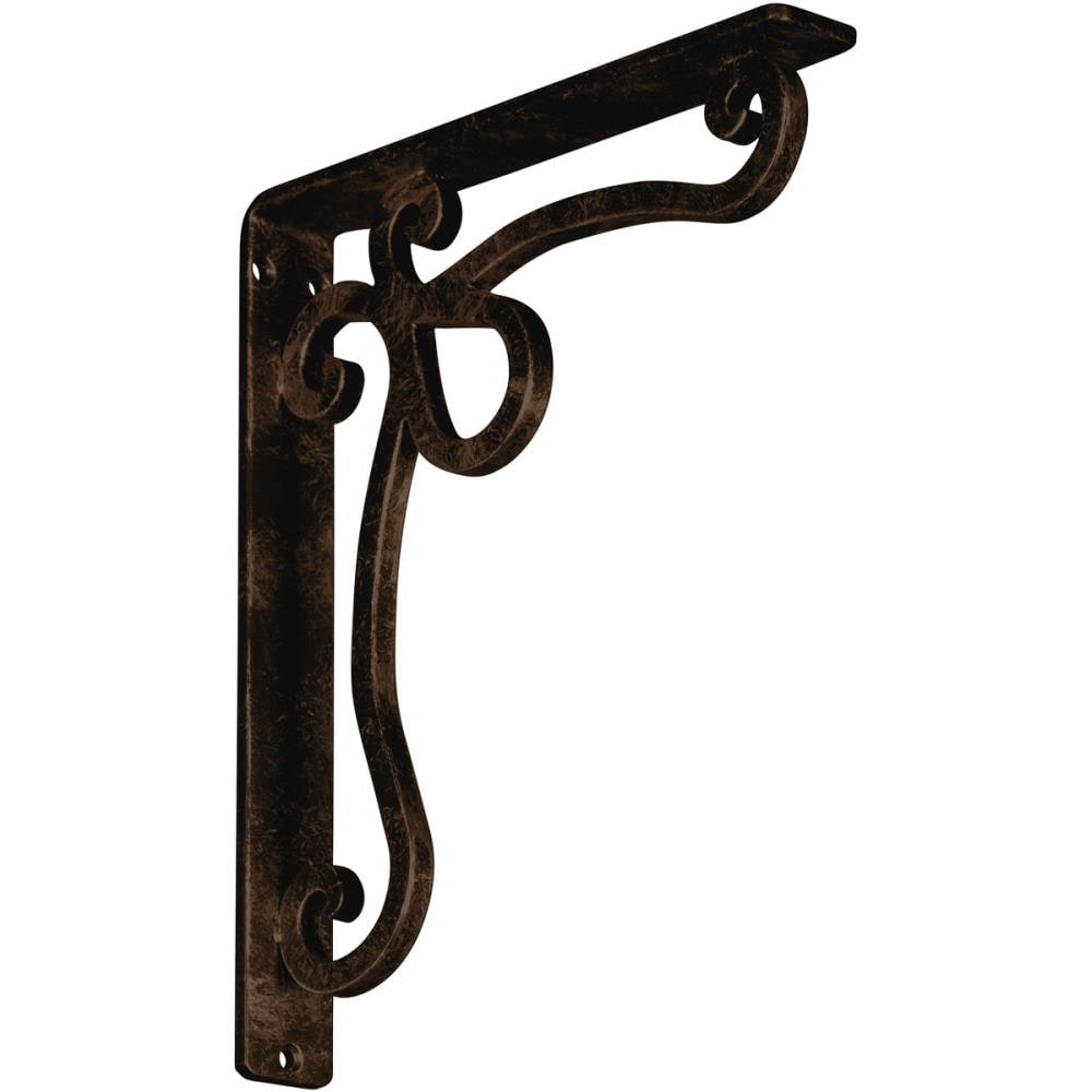 Ekena Millwork BKTM01X10X12SOLABZ Orleans 10-in x 1.5-in x 12-in Antique bronze Wrought iron Countertop support bracket