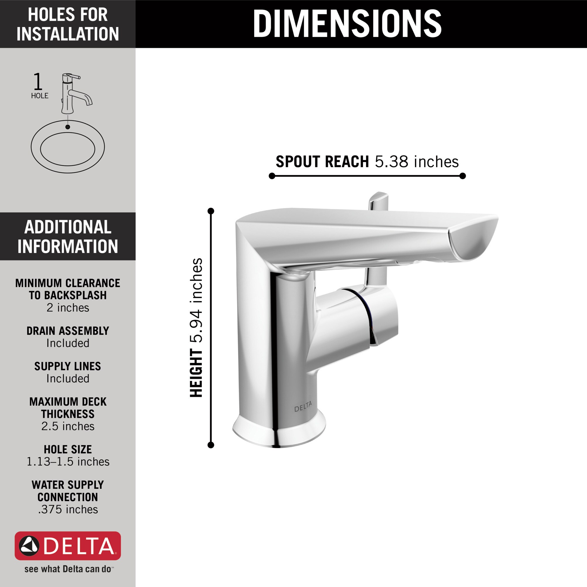 Delta 572-PR-MPU-DST Lavatory-Faucets - View #2
