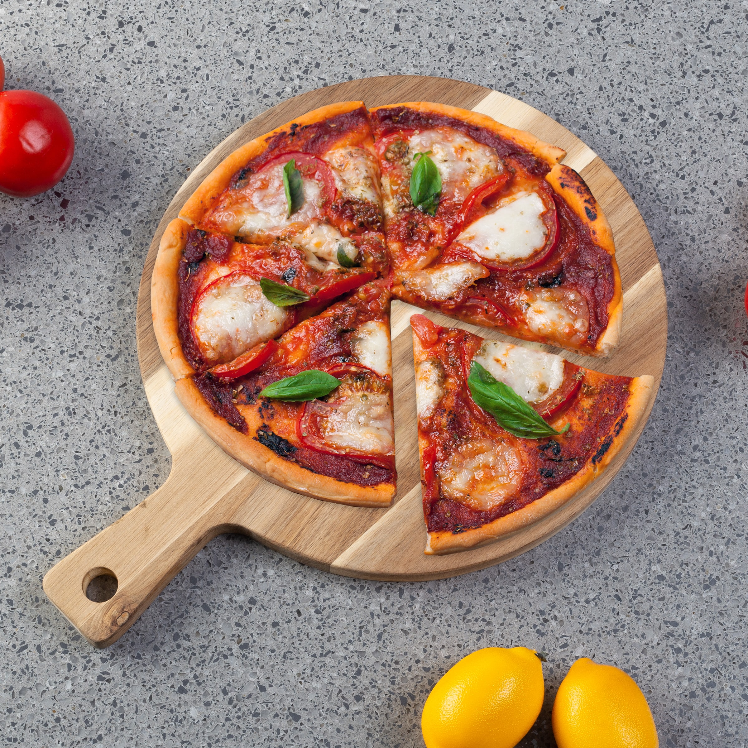 Classic Acacia Wood 3-Piece Cutting Board Set with Handles