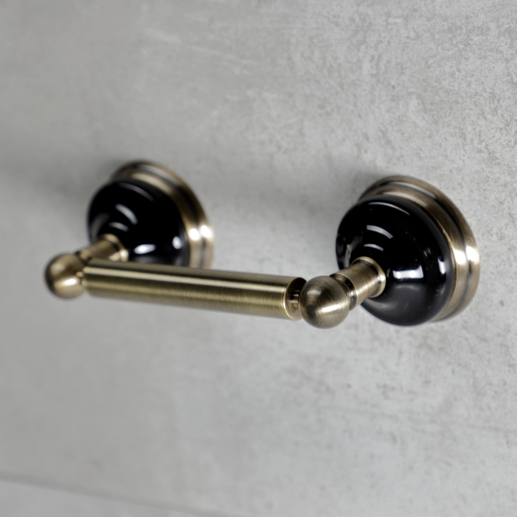 Kingston Brass WLBA9118AB Water Onyx Antique brass Wall mount Single post Toilet Paper Holder 1 -Rolls