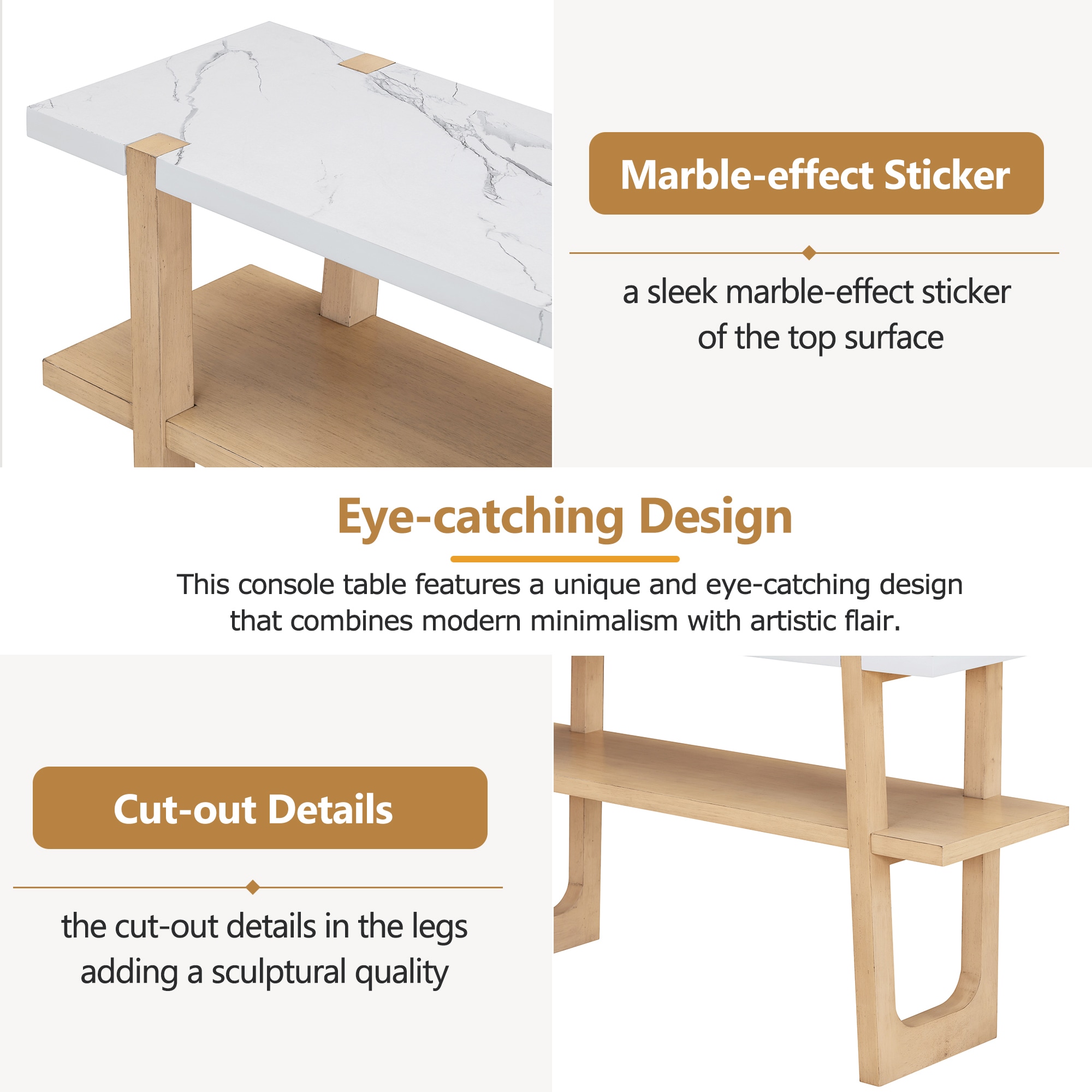 SINOFURN SYA330166WD Console-Sofa-Tables - View #10