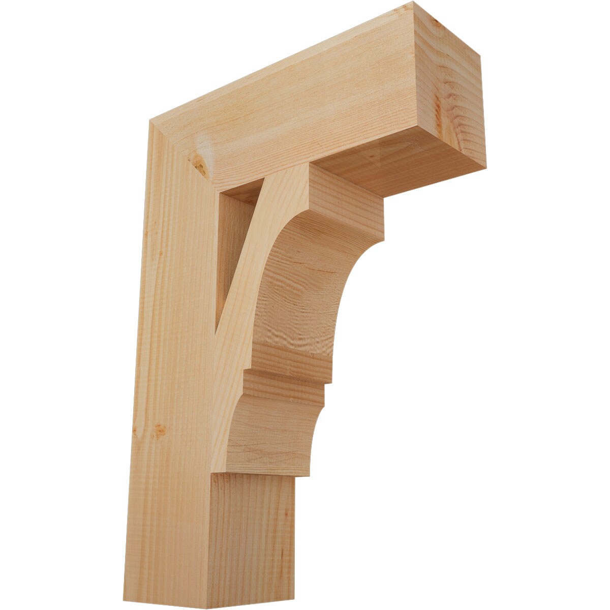 Ekena Millwork BKT06X18X26BOA05SDF Balboa block smooth 5-1/2-in x 18-in x 26-in Douglas fir Brown Wood Standard bracket