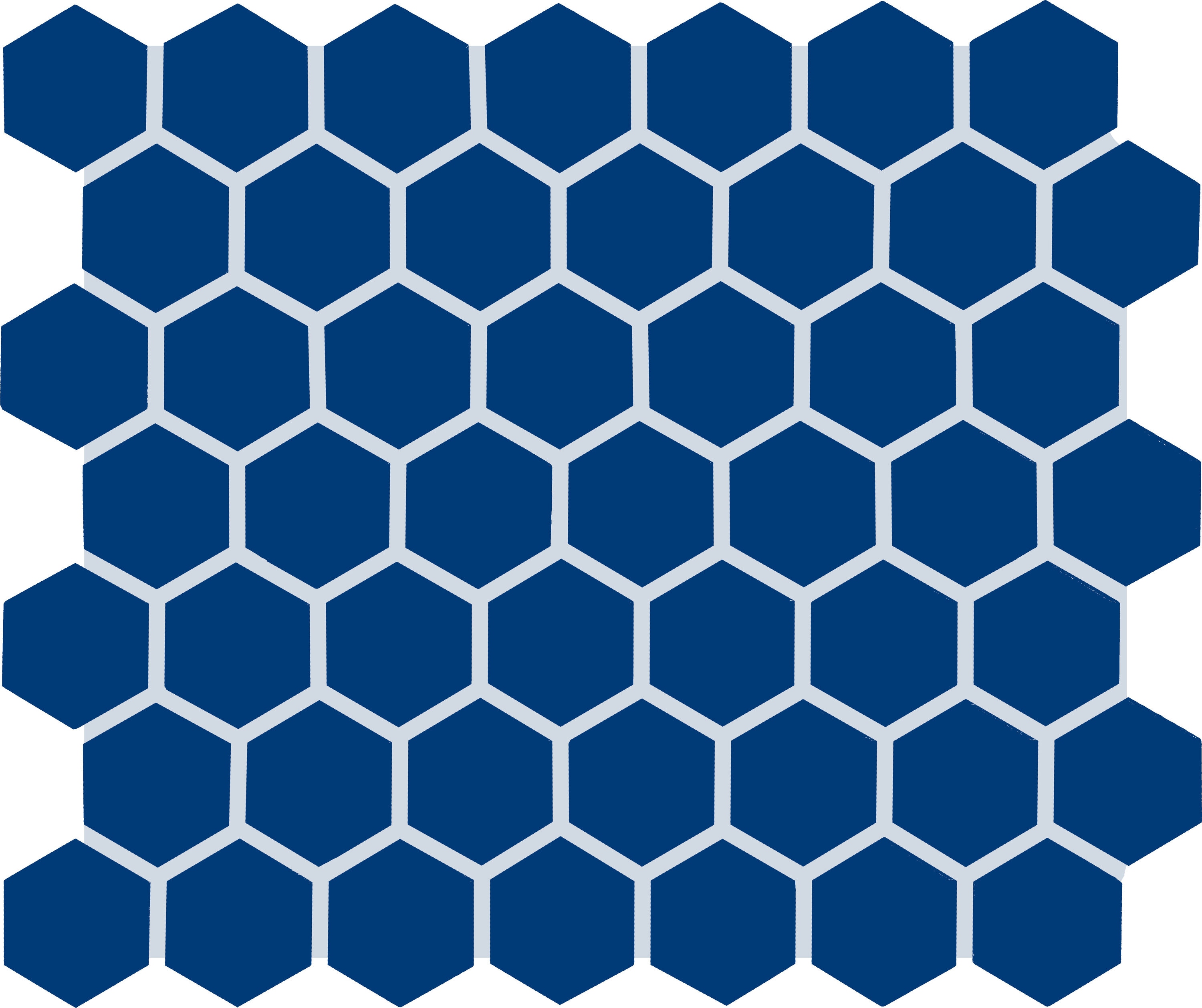 American Olean 011715HEXMS1P2 Color Ways Navy 10-in x 12-in Glossy Ceramic Patterned Hexagon Mosaic Wall Tile (9.72-sq. ft/ Carton)