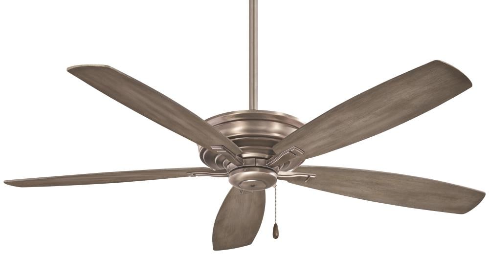 Minka Aire F695-BNK Kafe 52-in Burnished Nickel with Seashore Gray Blades Ceiling Fan Without Light ( 5 -Blade )