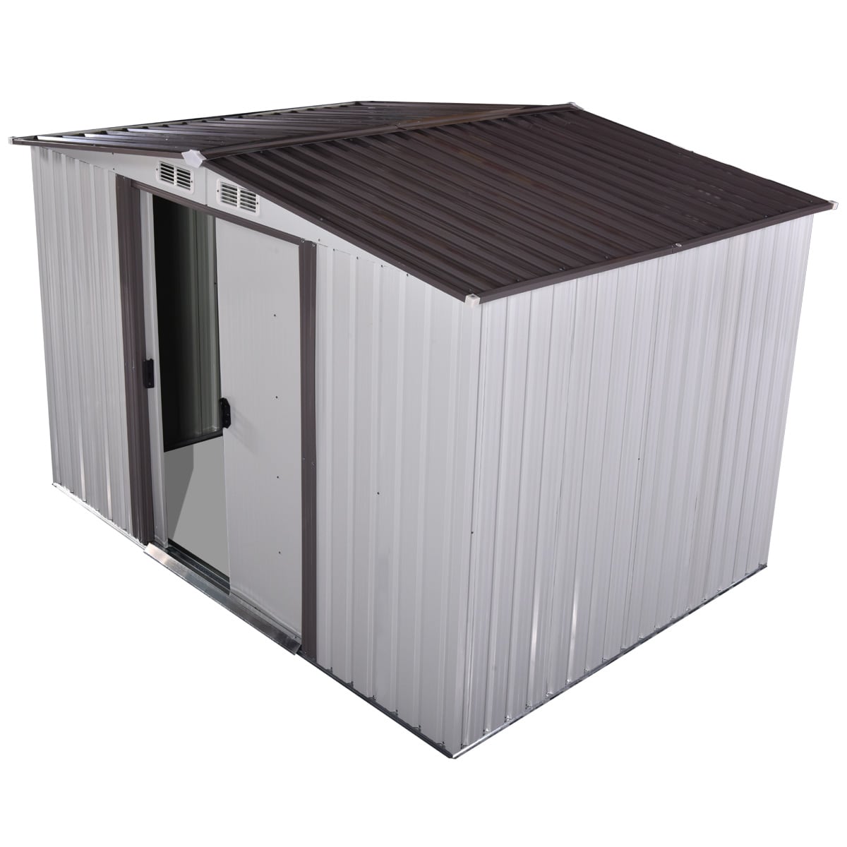 Jaxpety 8-ft X 8-ft Galvanized Steel Storage Shed In The Metal Storage ...