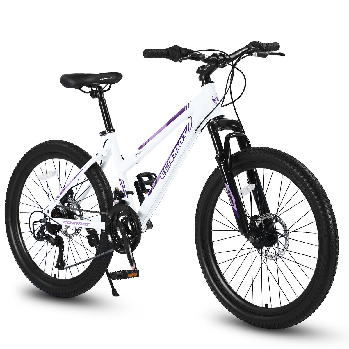 Wooakway 26 Inch Mountain Bike for Teenagers Girls Women Shimano 21 Speed Dual Disc Brake 100mm Front Suspension Bicycle