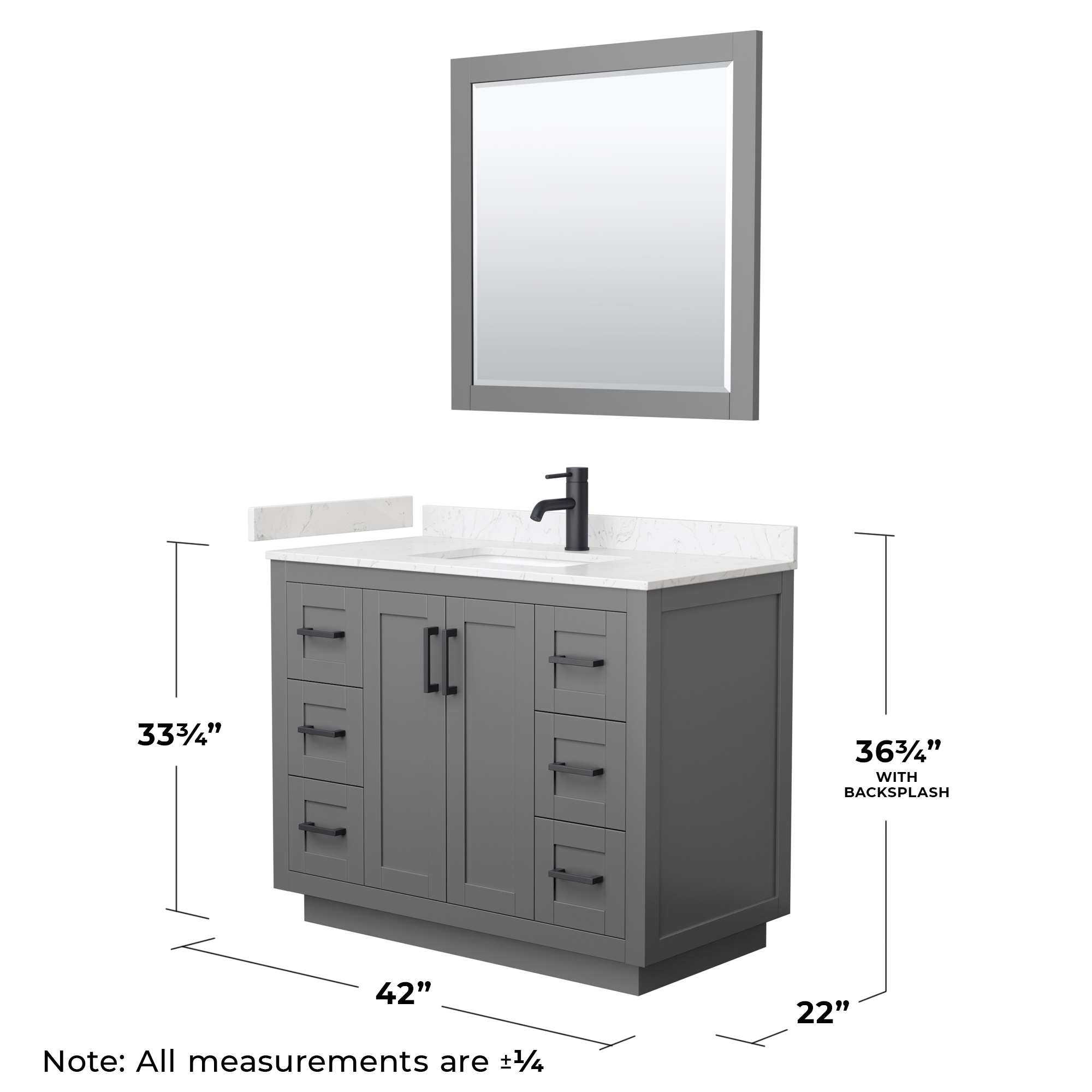 Wyndham Collection WCF292942SGBC2UNSM34 Bath-Vanity-Combo - View #6