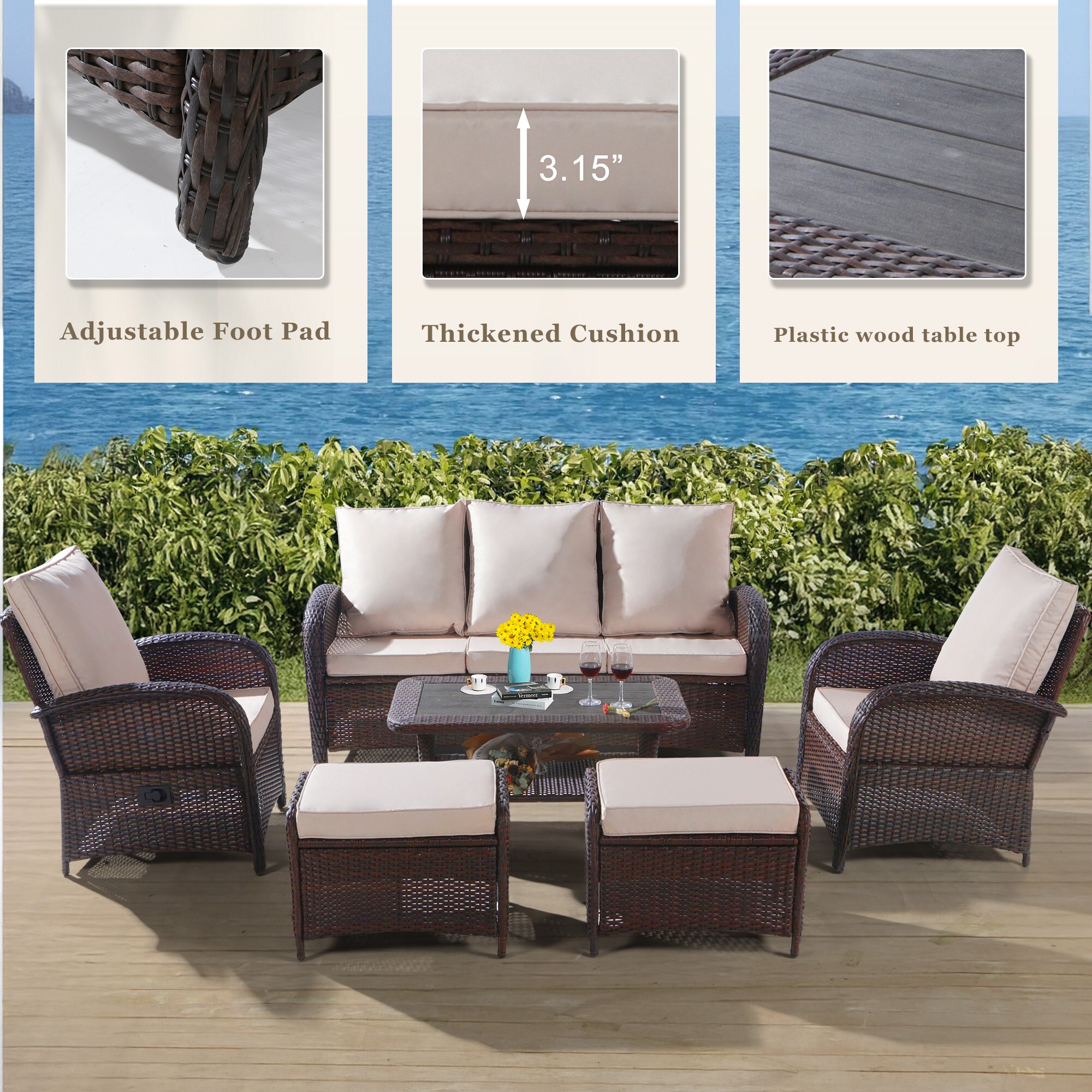 NOBLEMOOD LS-2032KH Patio-Conversation-Sets - View #7
