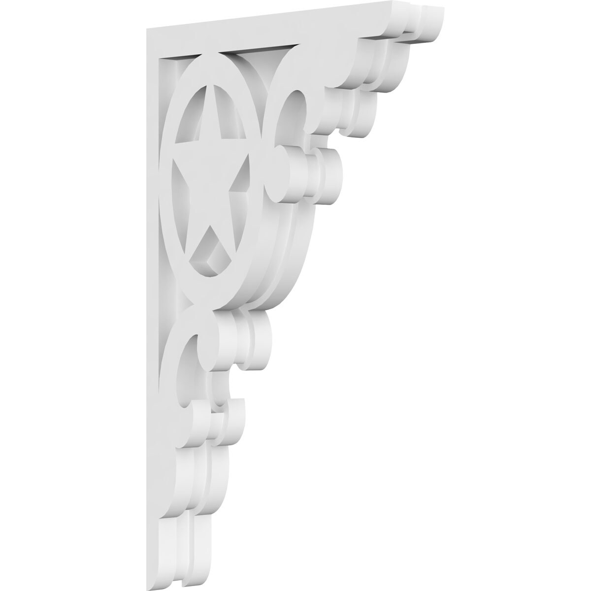 Ekena Millwork CORP01X08X14AU 1.875-in x 8-in x 14-in Austin Unfinished White PVC Paintable Corbel