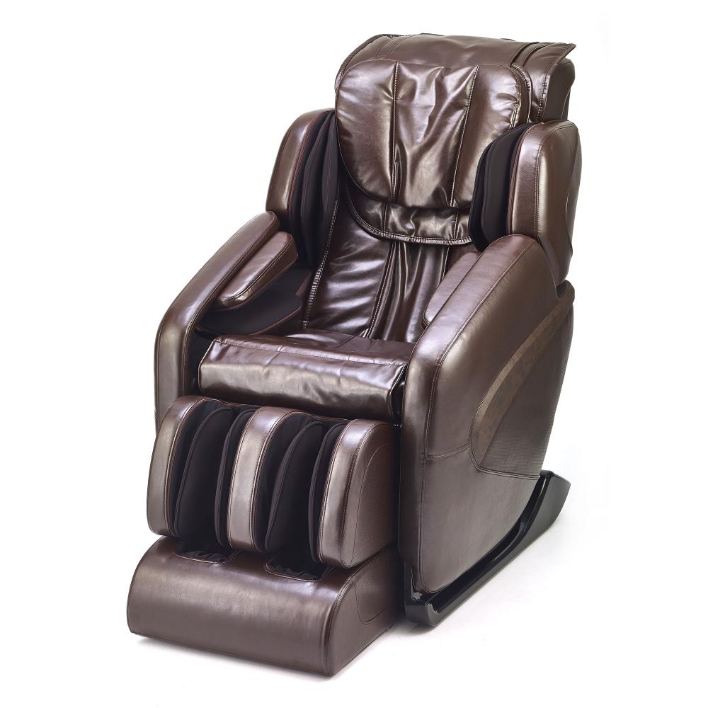 En del fryser Søgemaskine optimering Inner Balance Wellness Jin Brown/Glossy Antiqued Faux Leather Upholstered  Powered Reclining Zero Gravity Massage Chair with Ottoman Set in the  Recliners department at Lowes.com