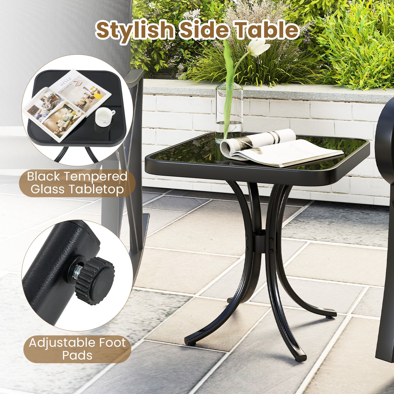 YERIVA P12172DKDH Patio-Conversation-Sets - View #7