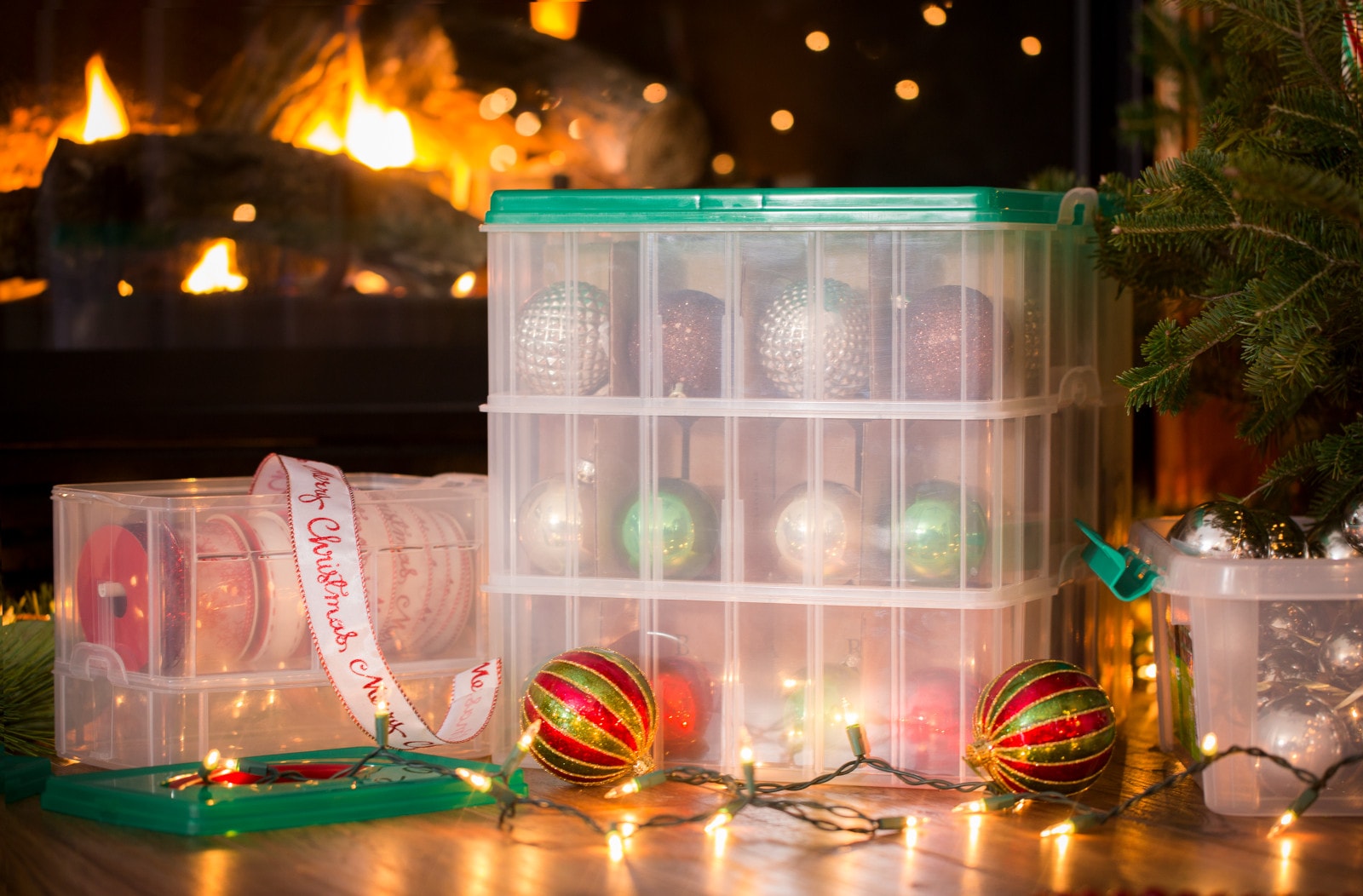snapware christmas ornament storage box from