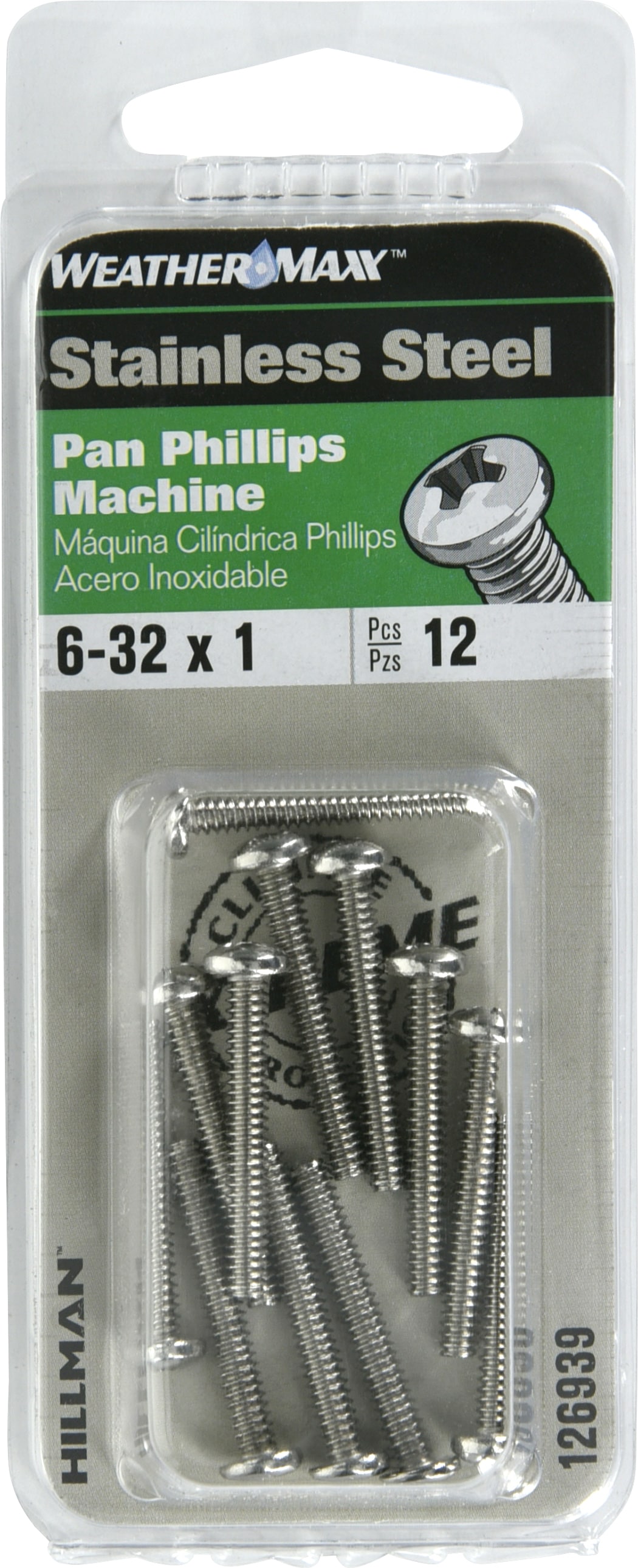 Hillman #6- 32 x 1-in Phillips-Drive Machine Screws (12-Count) in