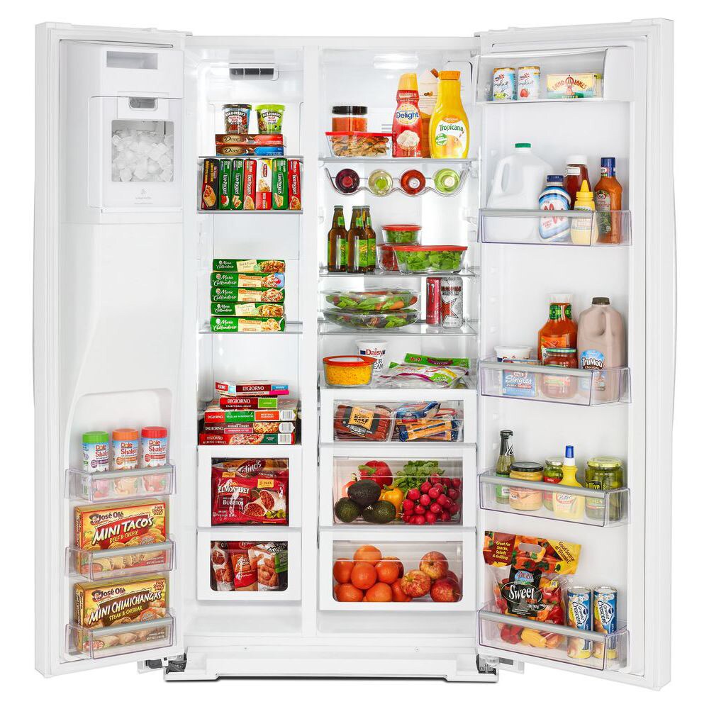 Whirlpool 19.9-cu ft Counter-Depth Side-By-Side Refrigerator with Ice ...