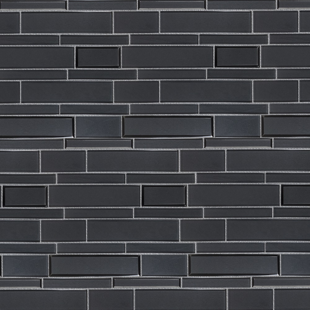 Elida Ceramica SBGMM18 Night Reflections Glass 12-in x 12-in Glossy Glass Linear Mosaic Wall Tile ( 0.95-sq ft Piece )