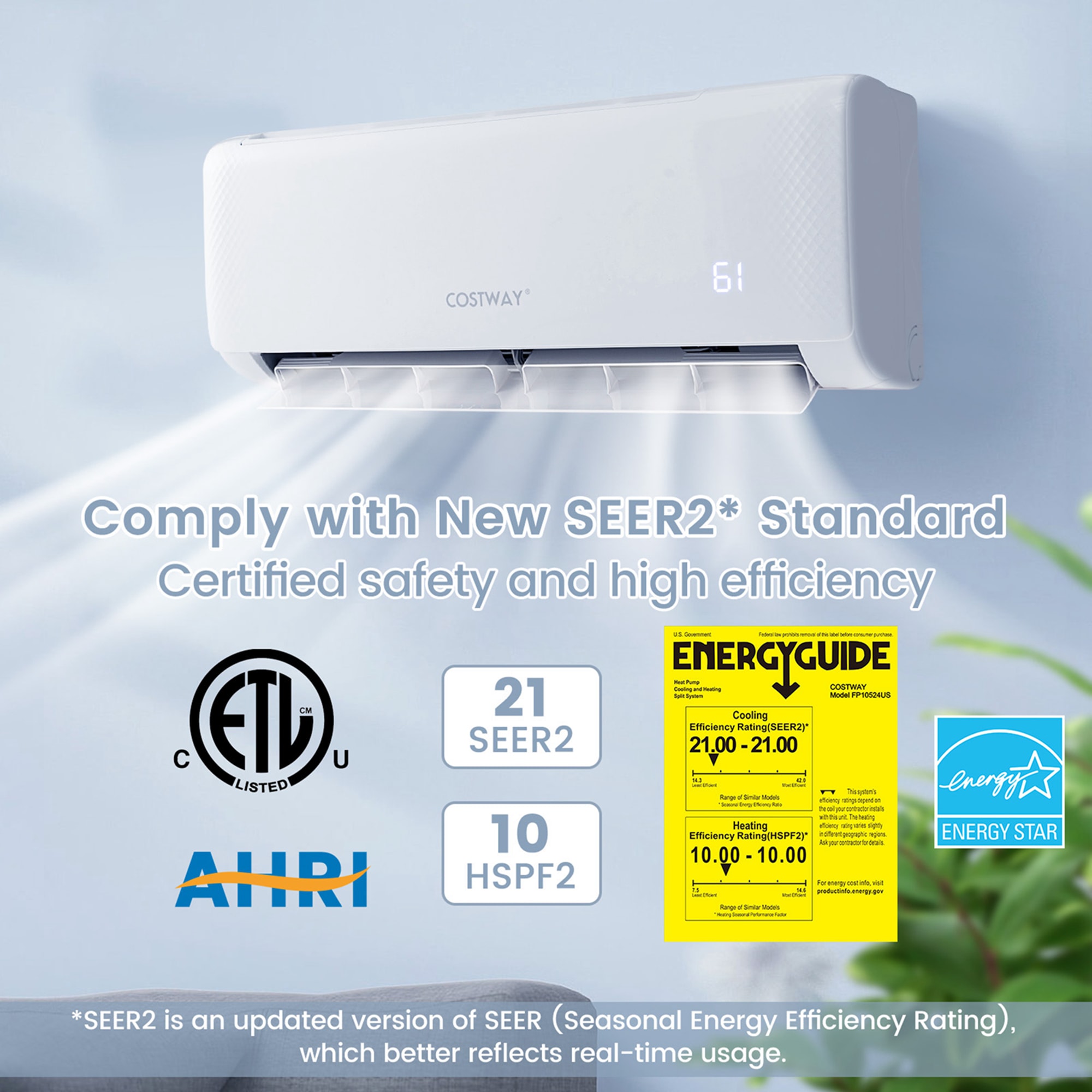 Costway LWS00228 Wall-Air-Conditioners - View #10