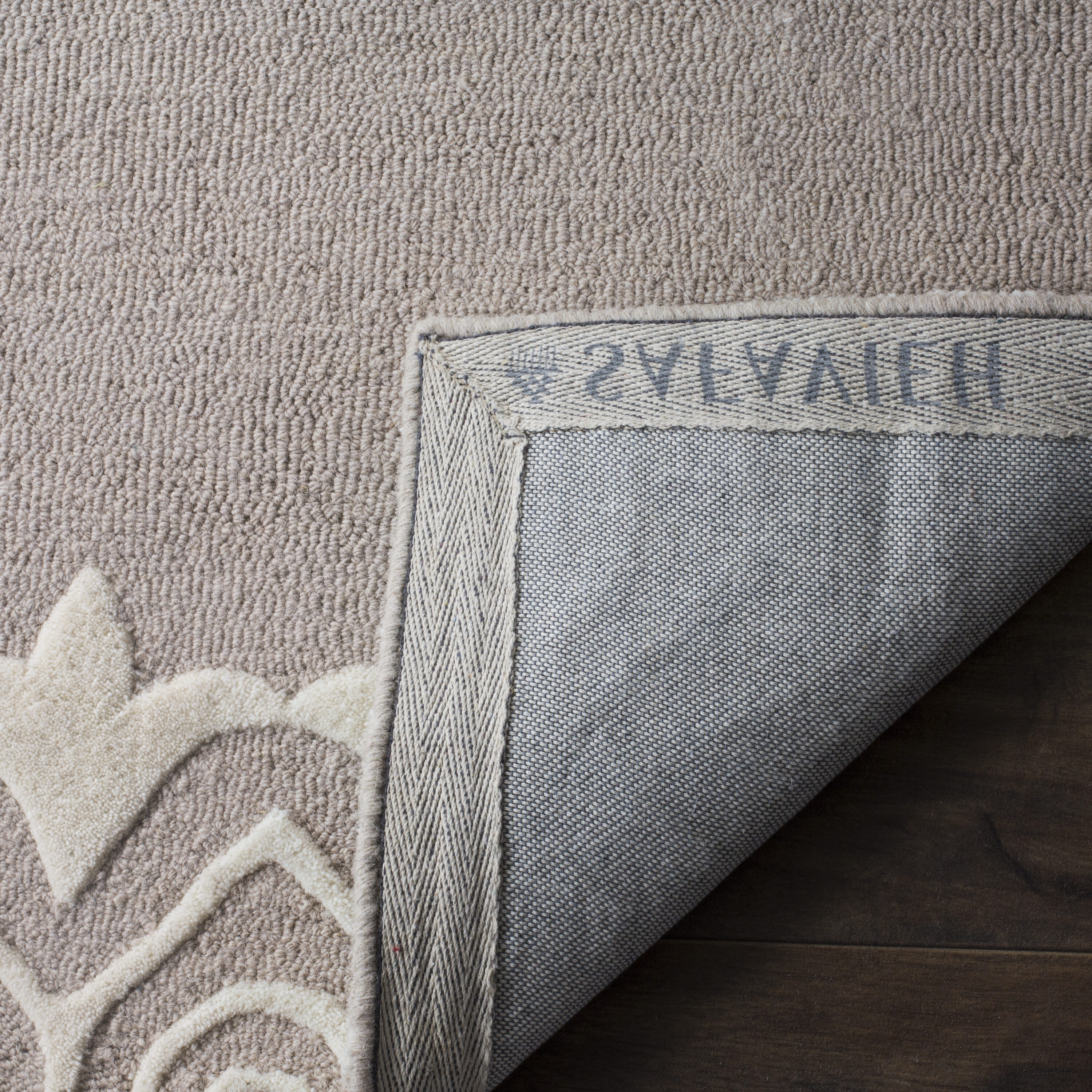 Bella 5' x 5' Square Beige Ivory Hand-Tufted Wool Area Rug