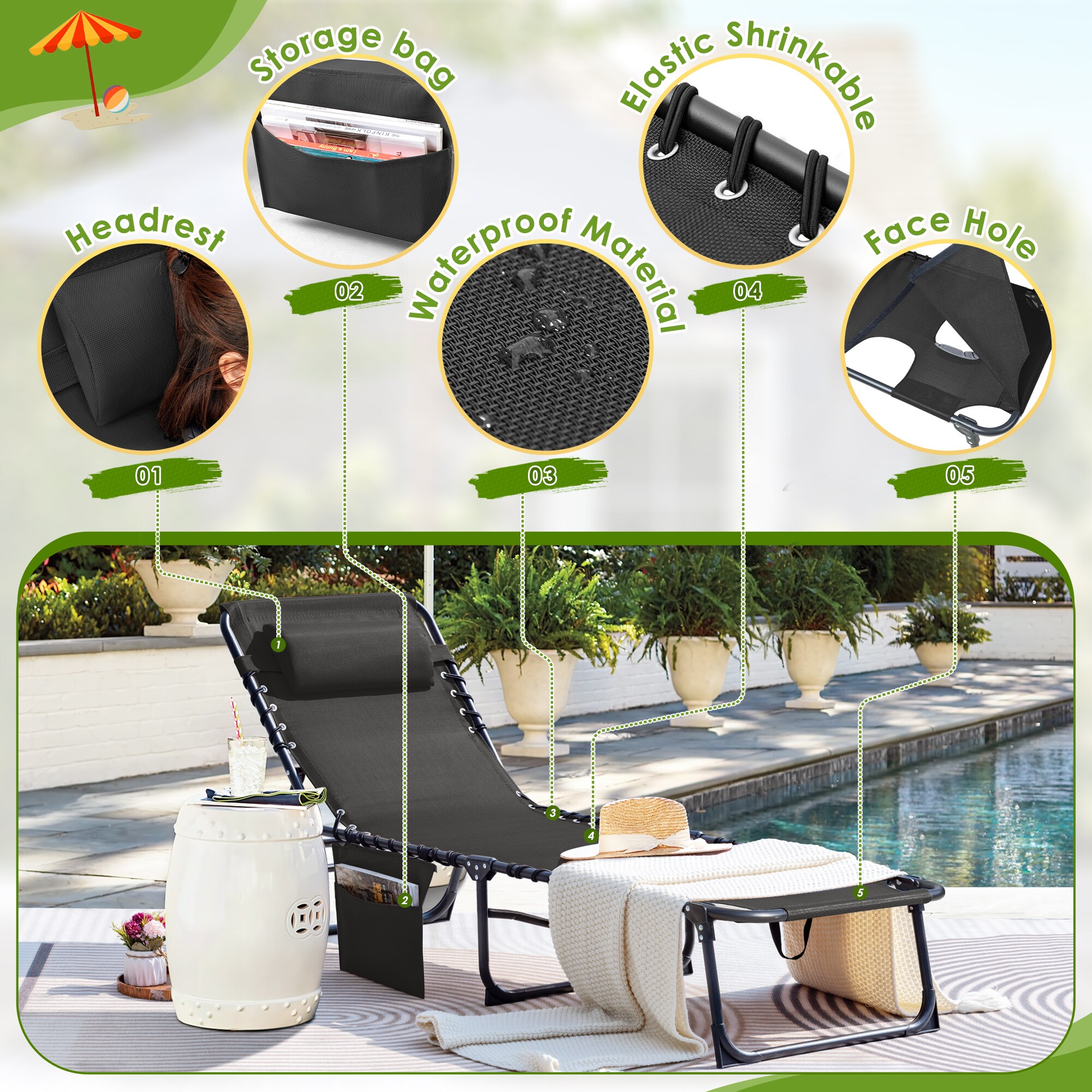 Vineego LS-LCSL23-0341-BK Patio-Chairs - View #4