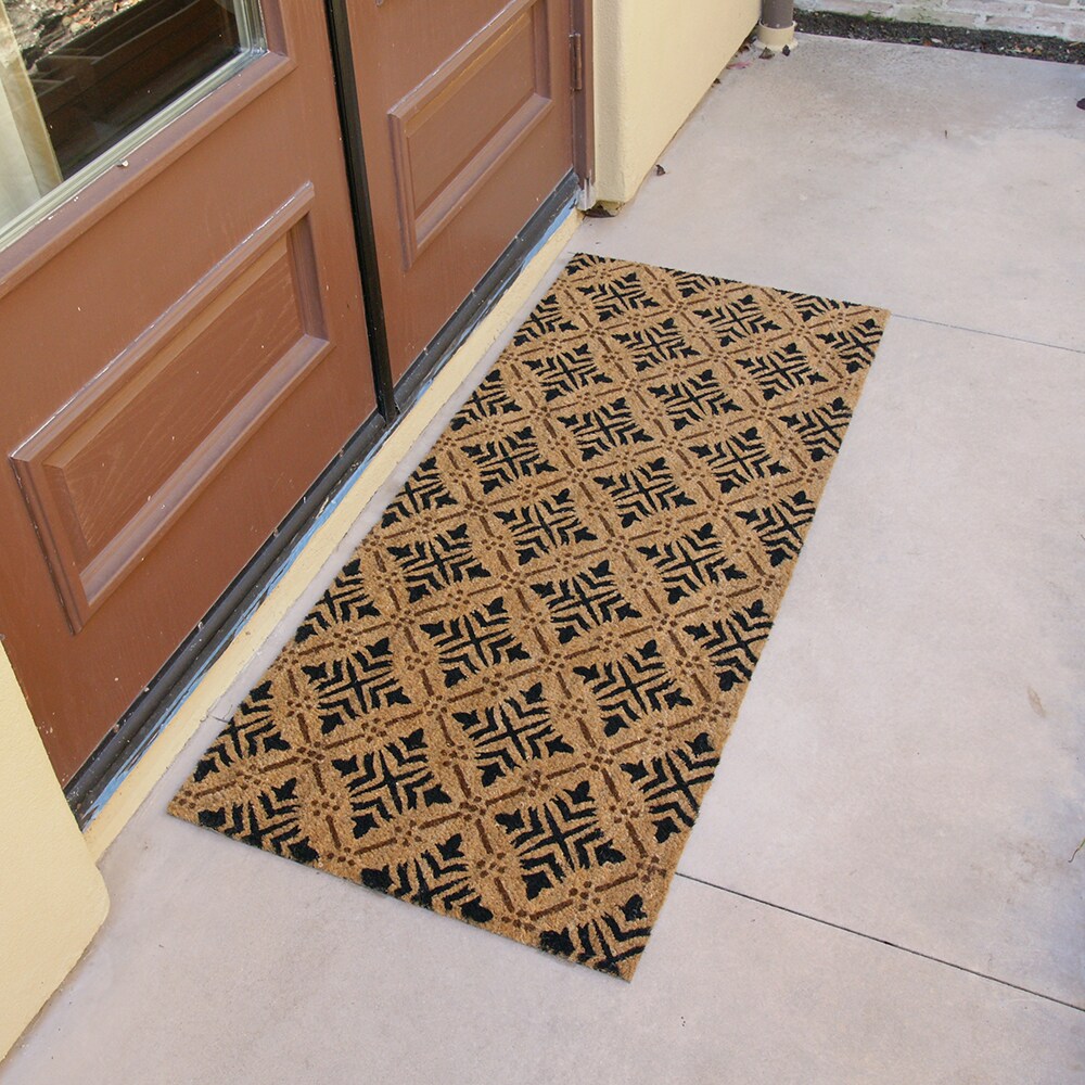 Rubber-Cal 2-ft x 3-ft Brown Half-round Indoor or Outdoor Door Mat in the  Mats department at