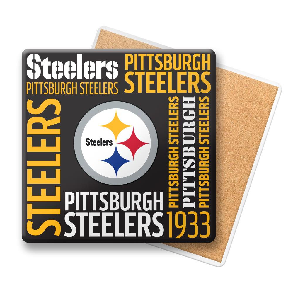 Boelter Brands NFL Pittsburgh Steelers 6-Pack Multiple colors Ceramic  Square Coaster(s) at