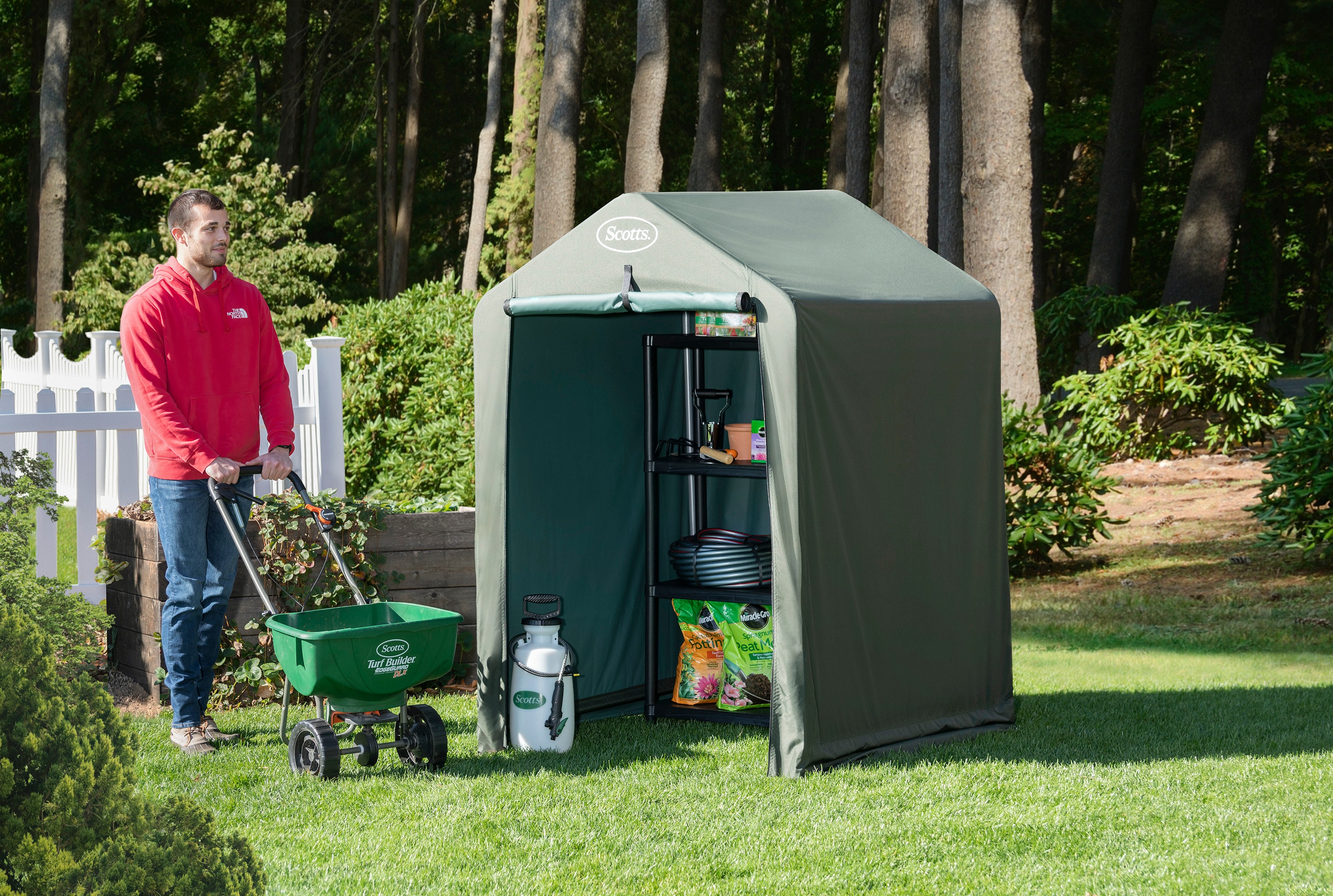 Scotts 70489 4-ft x 4-ft Garden Galvanized steel Storage Shed