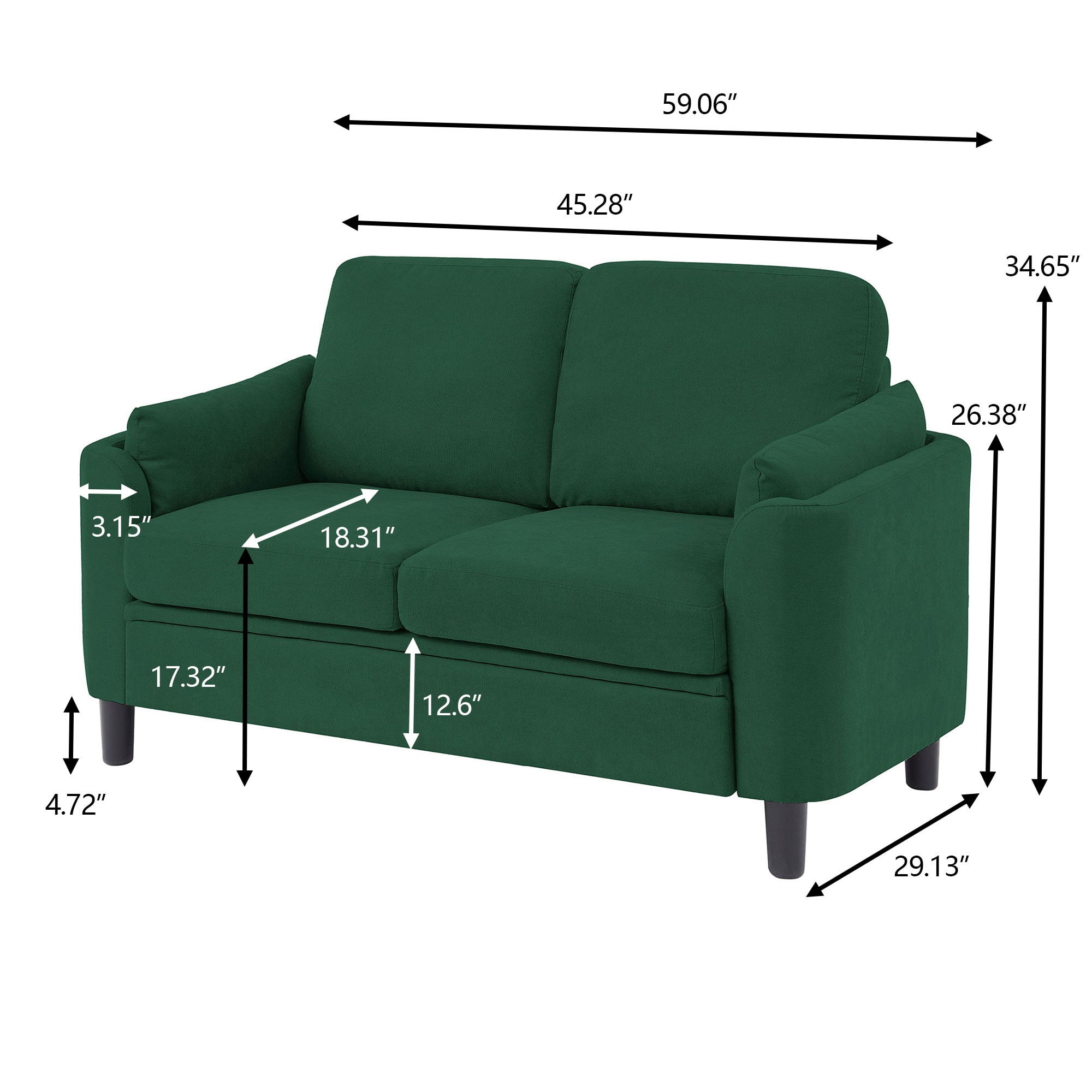 Jarenie US-98-BL Sofas-Loveseats - View #3