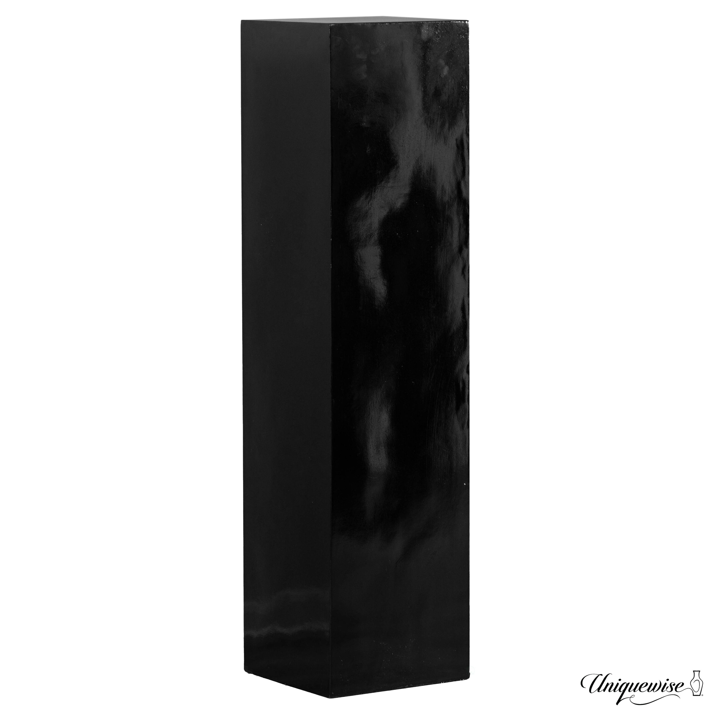 Uniquewise QI003858BK-51 Black Fiberglass Modern Vase