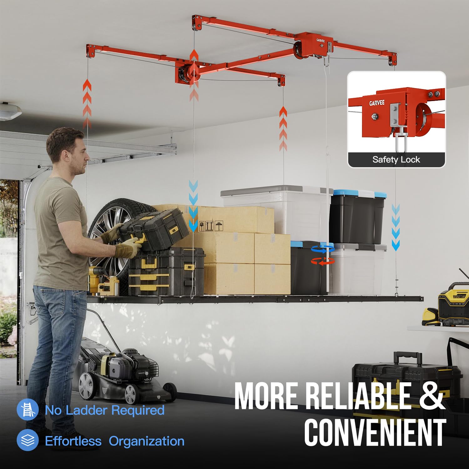 GarveeLife C3H-LYRJAM-U4V1CGV Overhead-Garage-Storage - View #3