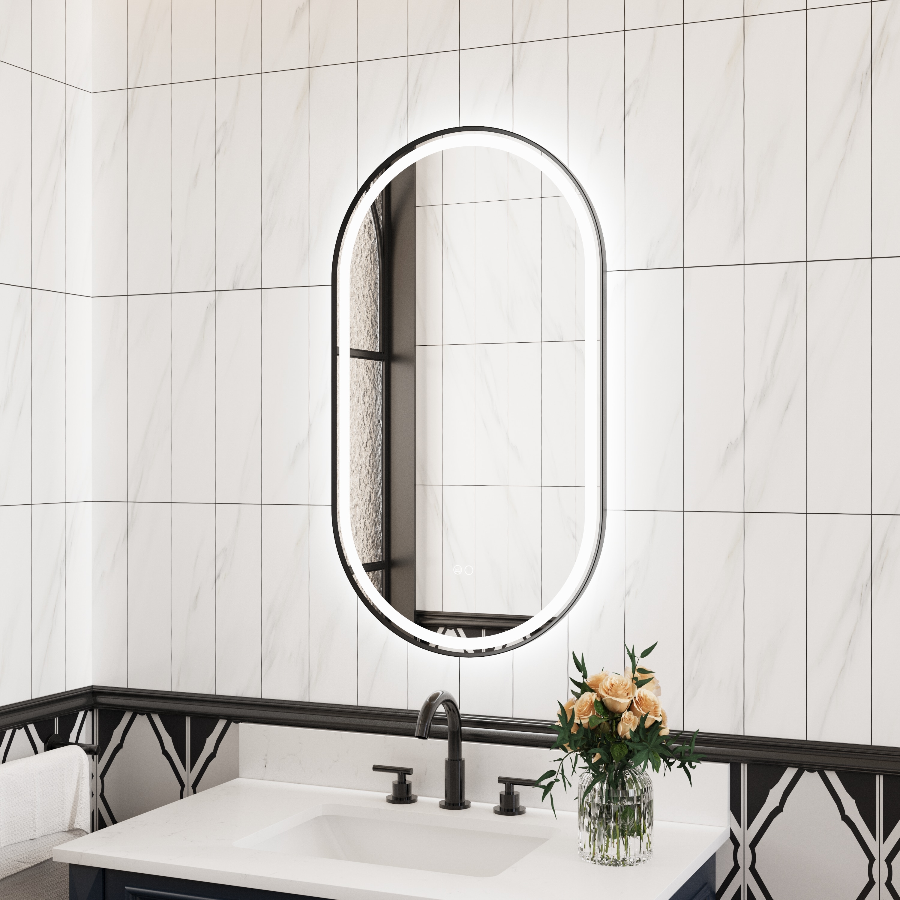 WELLFOR YAH-MGD1828 Framed-Bath-Mirrors - View #3