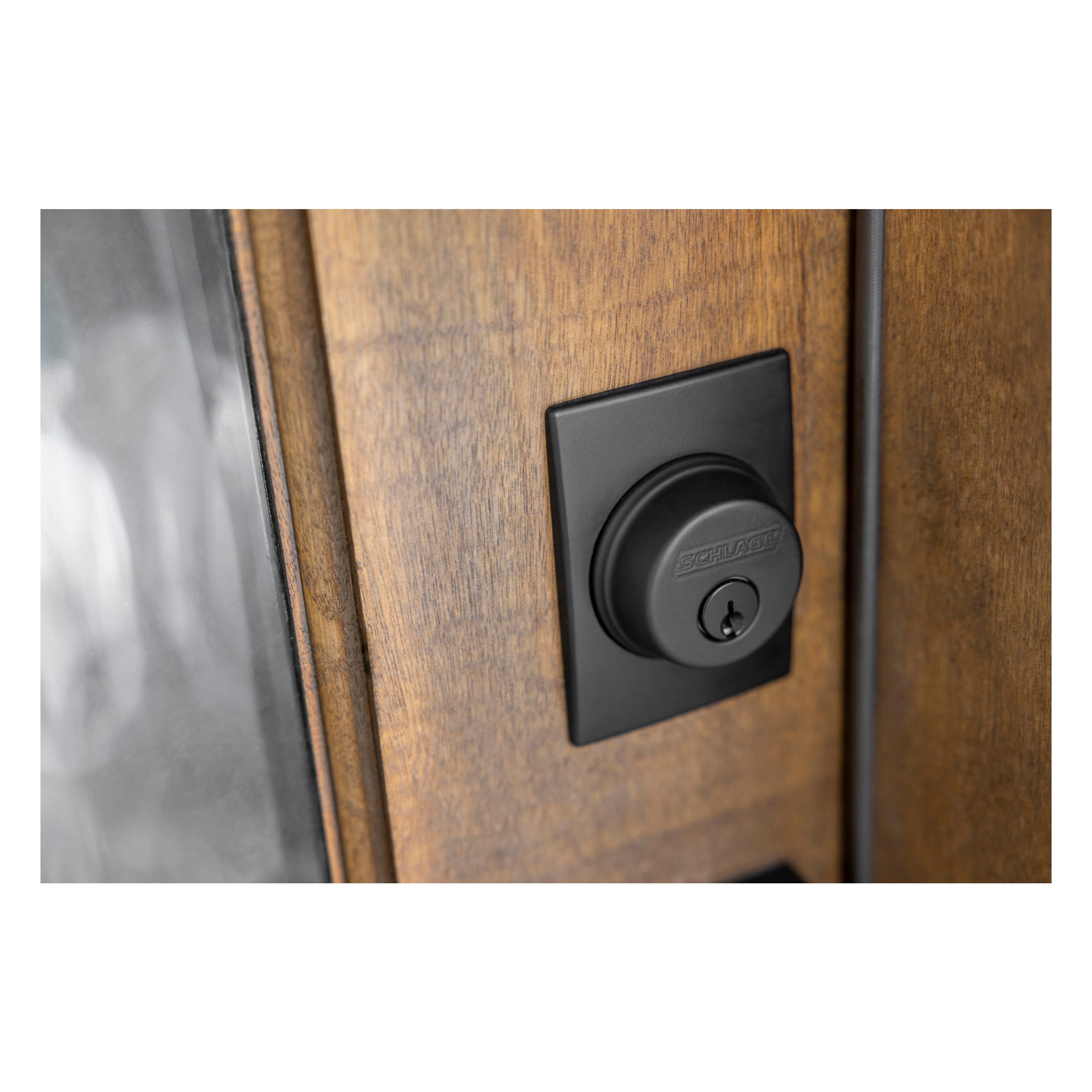 Schlage Single Cylinder Matte Black Single Cylinder Deadbolt B60 N G Cen 622 At 9143