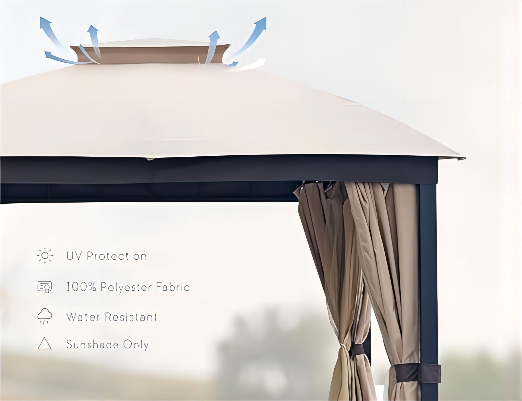 Forclover MONMBY045BE Wood-Resin-Gazebos - View #4
