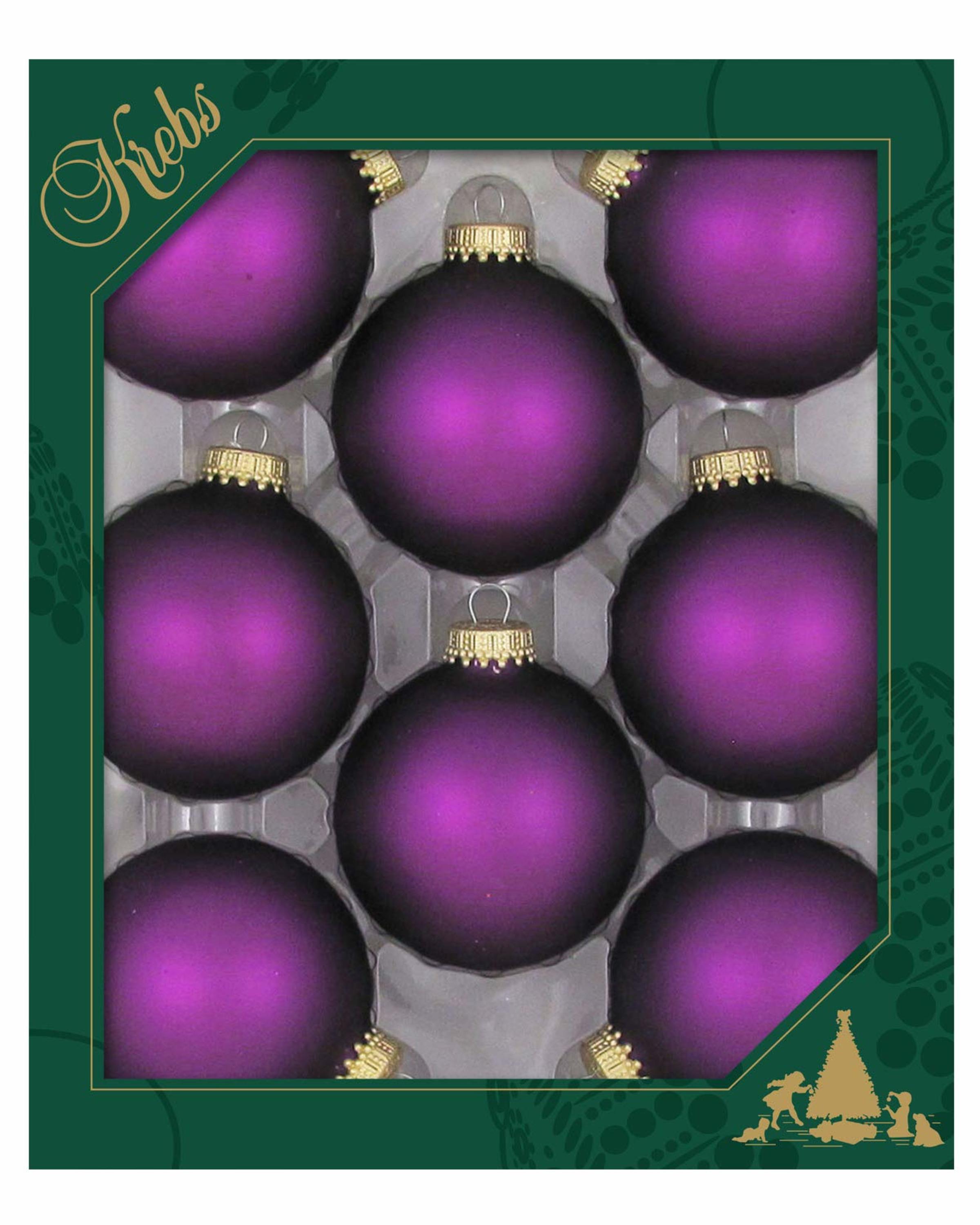 Krebs KBX83309 8 -Pack Purple Standard Indoor Ornament set