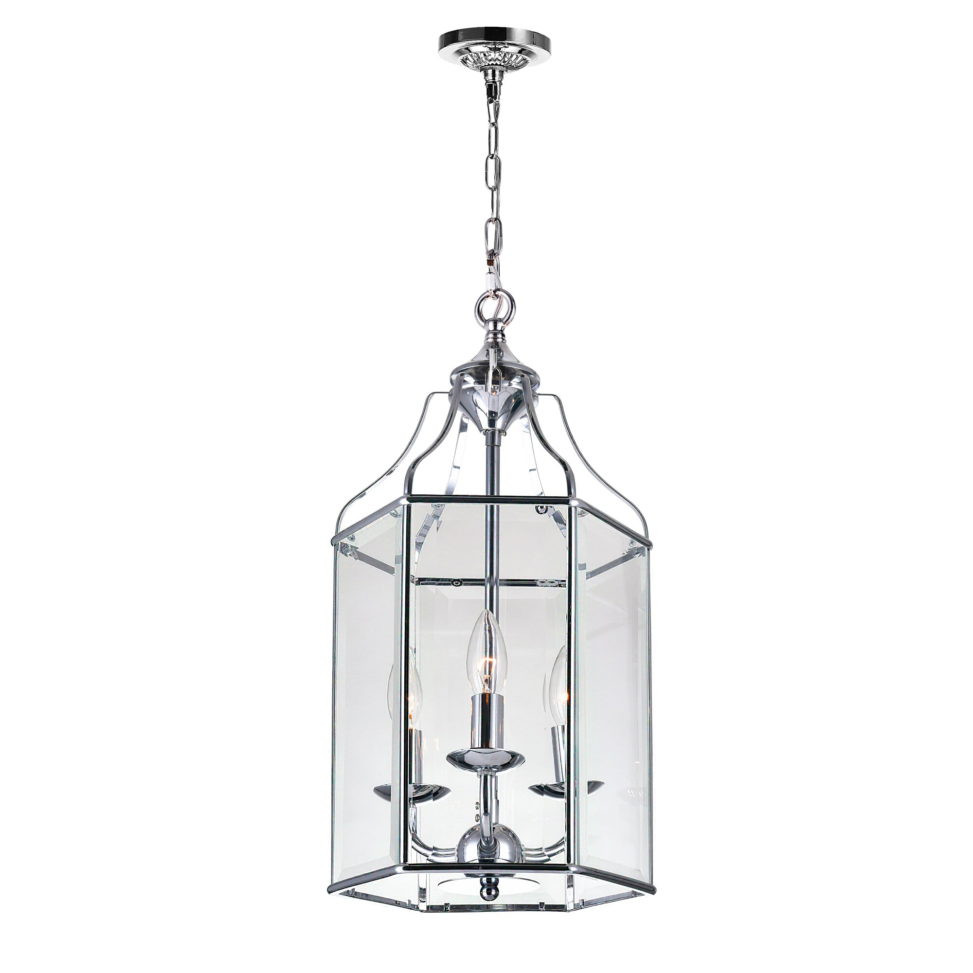 CWI Lighting 9917P10-3-601 Maury 3 -Light Chrome Modern/contemporary For Use in Bathrooms, Bedrooms, Dining Rooms, Foyers, Kitchens, Living Rooms Chandelier