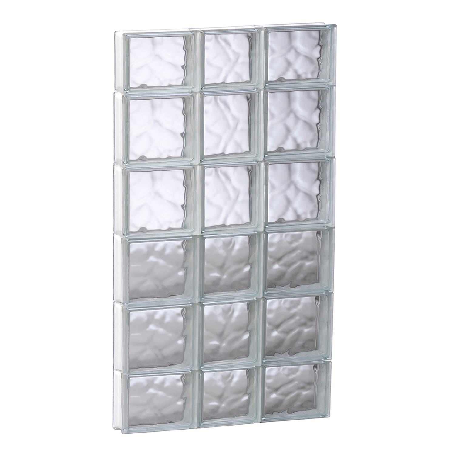REDI2SET S2244DC Wavy Glass 21-1/4-in x 42-1/2-in Frameless Replacement Glass Block Window