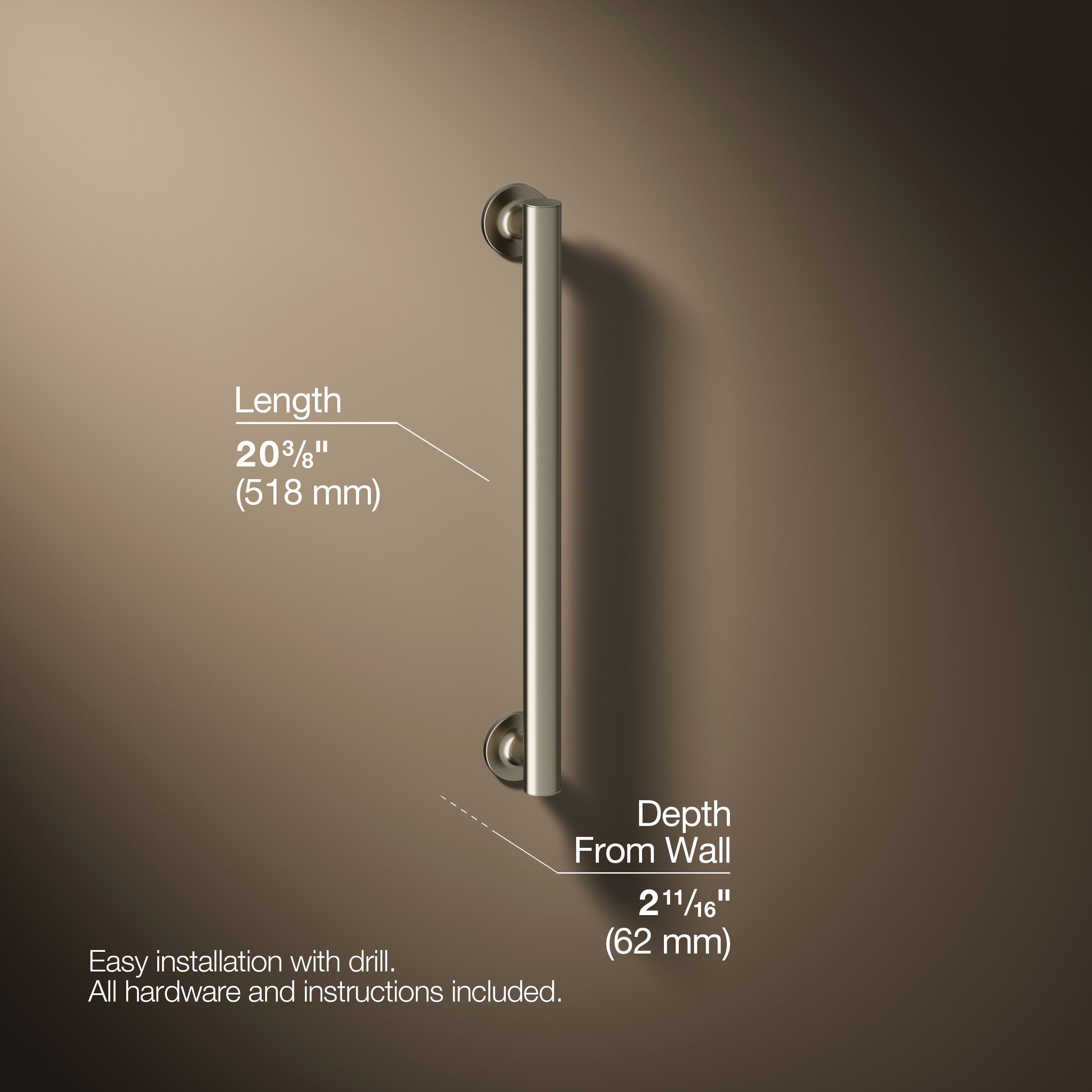 KOHLER 11892-BS Grab-Bars - View #3