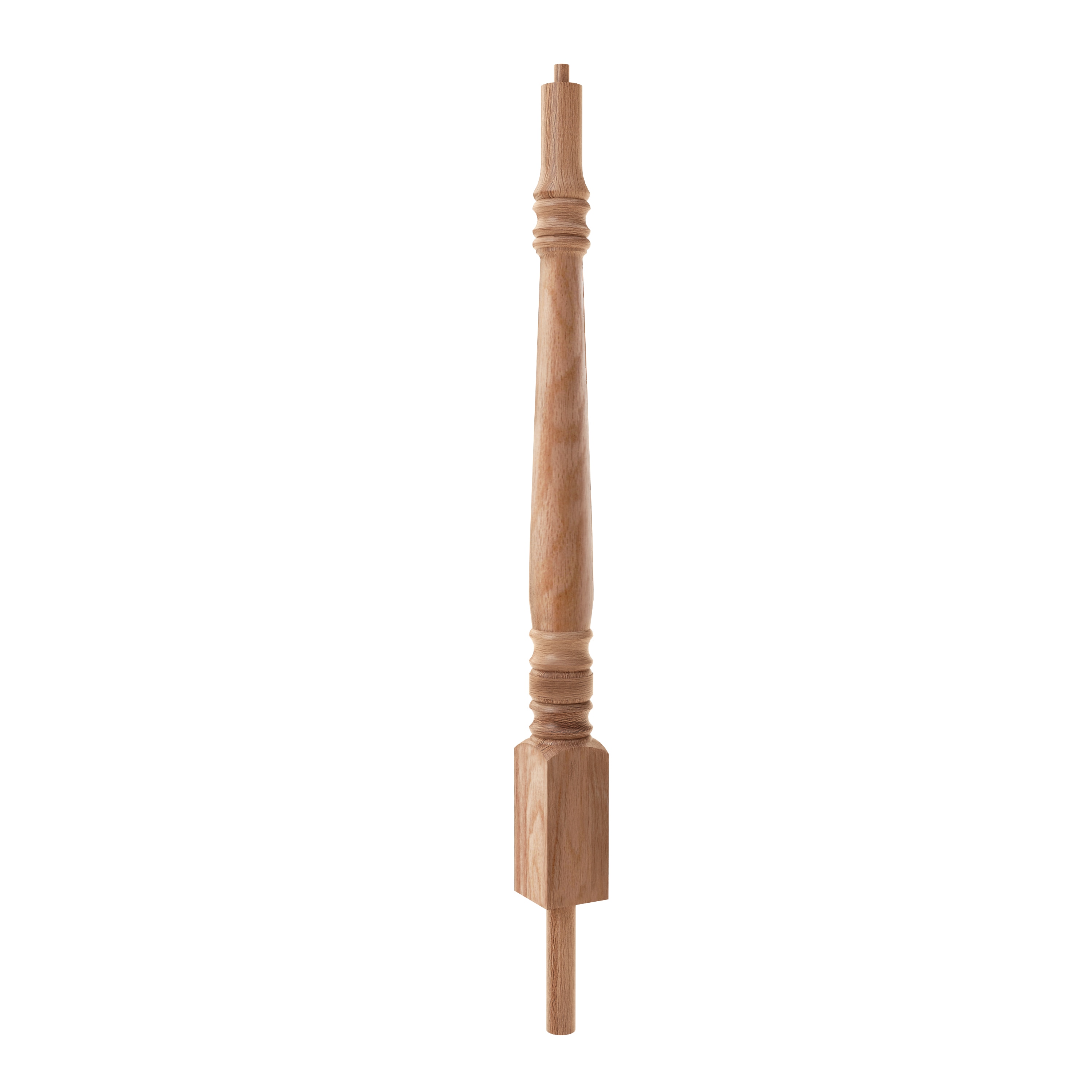Crown Heritage 4414272 Hampton 41-in x 3.5-in Unfinished Red oak Stair Newel Post