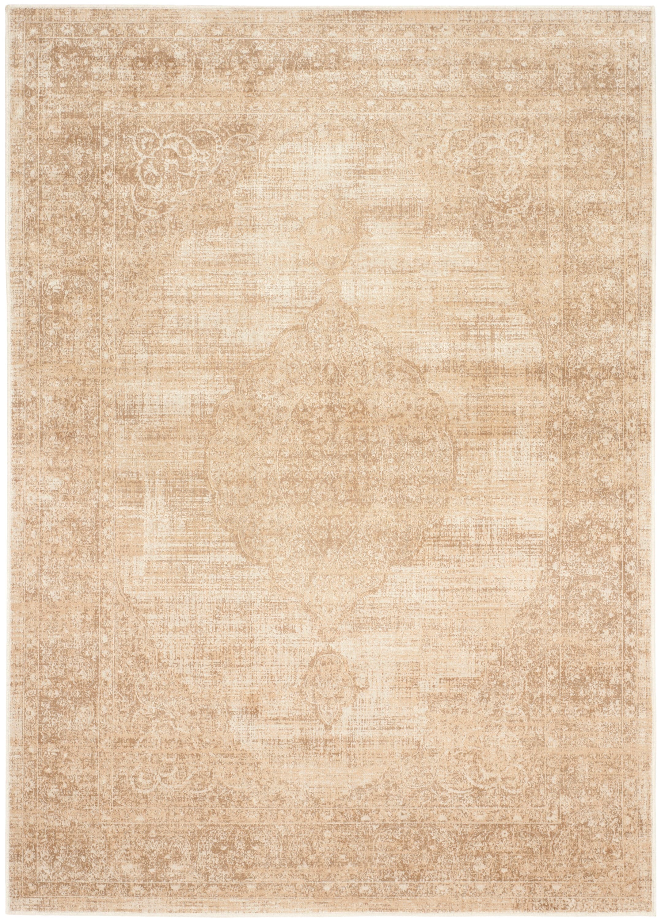 Beige Hand-knotted Reversible Viscose Area Rug