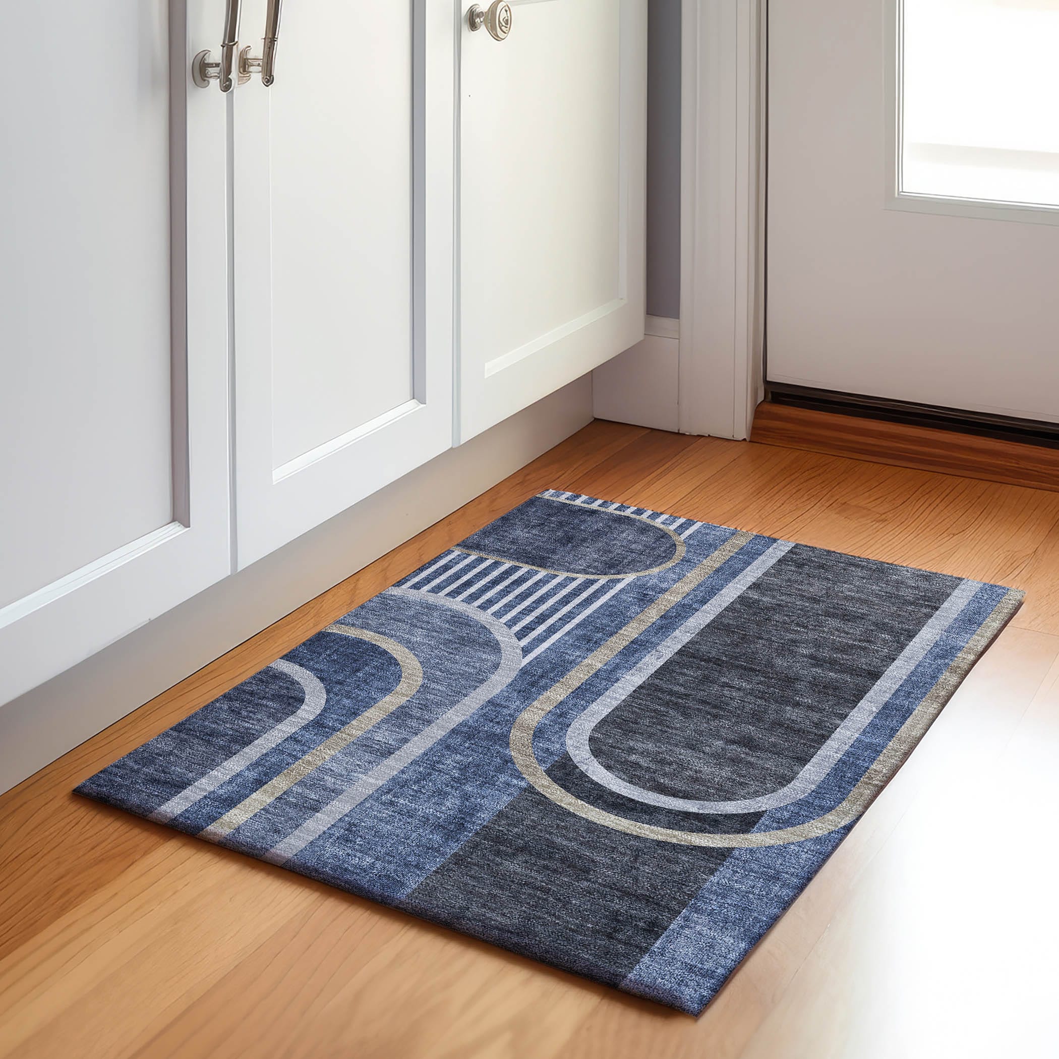 Addison Rugs AMF574LV3X5 Mayfield AMF574LV 3 x 5 (ft) Loomed Polyester Lavender Rectangular Indoor Geometric Machine washable Area rug