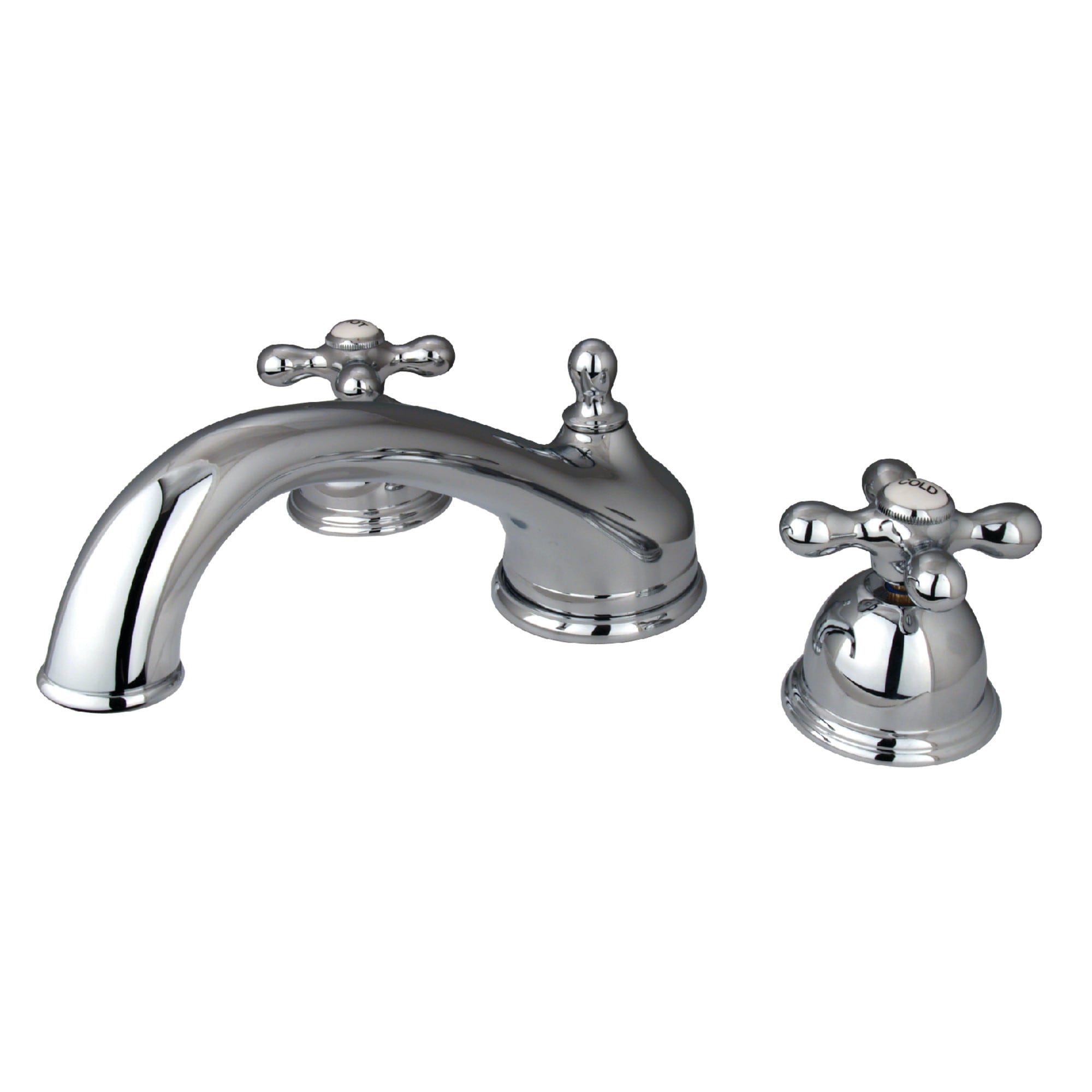 Kingston Brass WLKS3351AX Vintage Polished chrome 2-handle Deck-mount Roman Low-arc Bathtub Faucet ( Valve Included )