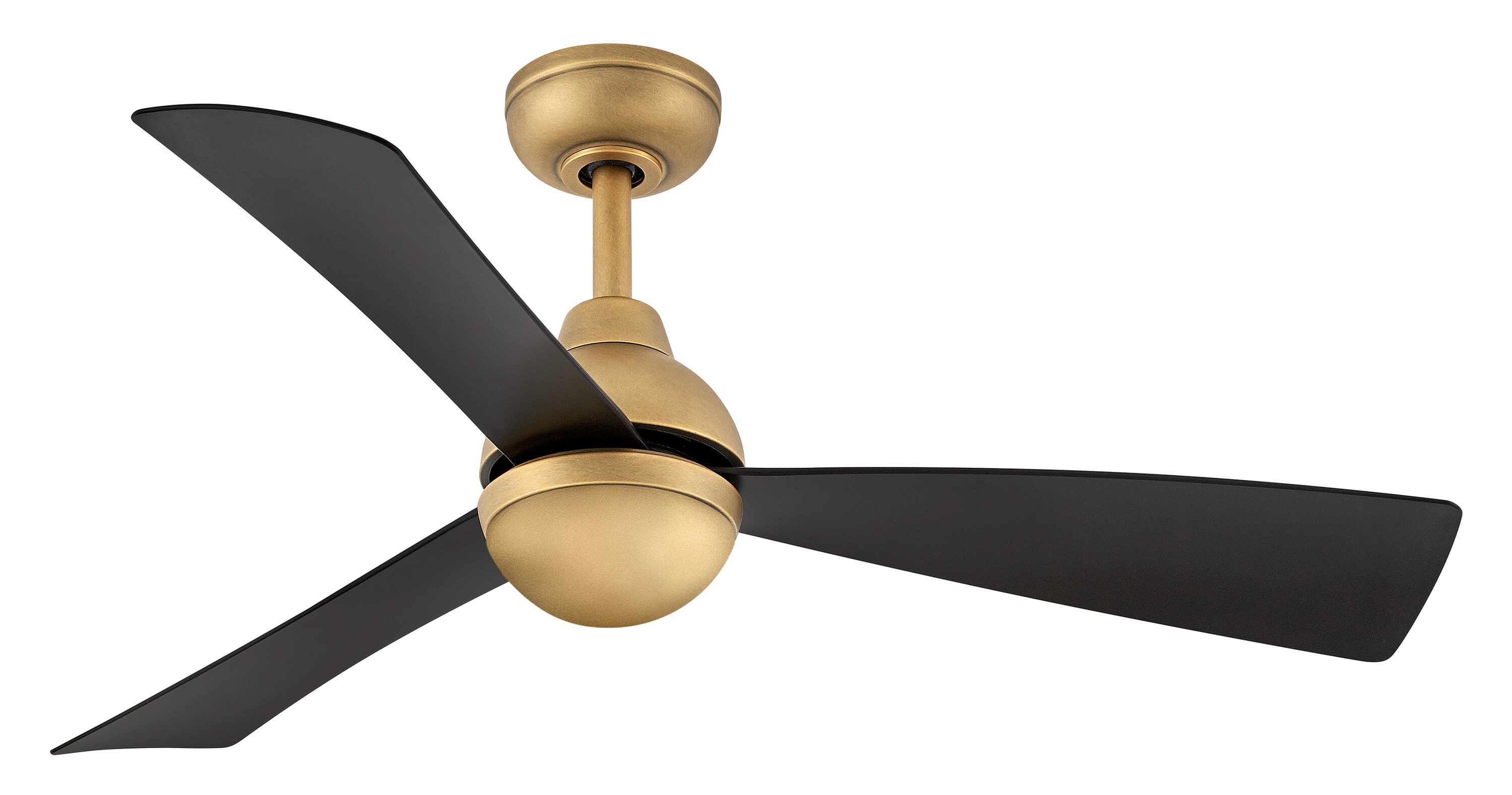 Hinkley Una 44-in Heritage Brass with Matte Black Blades Integrated LED Indoor Smart Propeller Ceiling Fan with Light and Remote (3-Blade) 905644FHB-LDD Sansujyuku sansujyuku.com