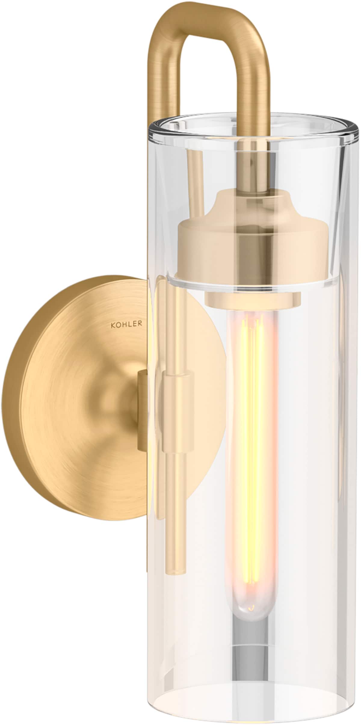 KOHLER 27262-SC01-2GL Purist 3.94-in W 1 -Light Brushed Gold Wall Sconce
