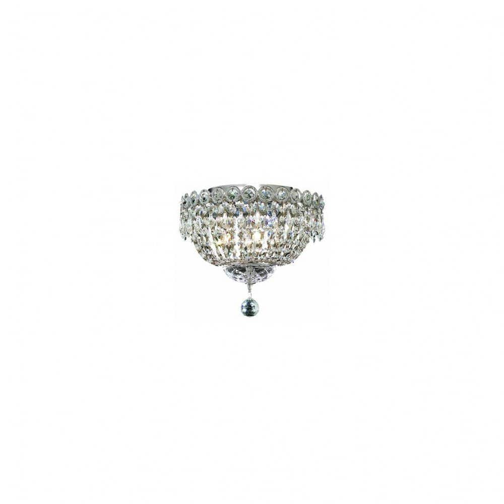 Elegant Lighting A-EL-V1900F12C/RC Century 4 - Light Chrome Steel Flush Mount Light