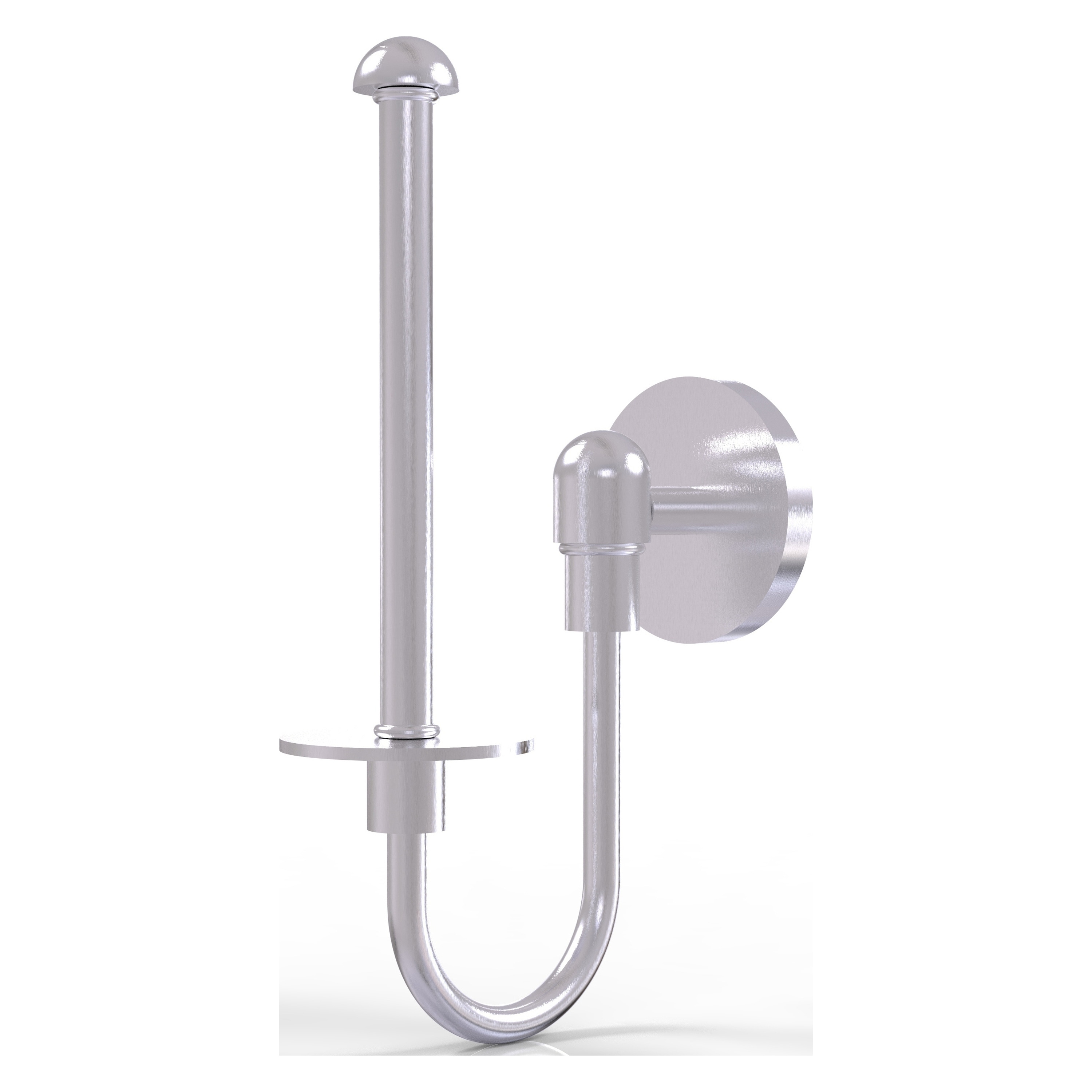 Allied Brass TA-24U-SCH Tango Satin Chrome Wall mount Single post Toilet Paper Holder 1 -Rolls with Storage