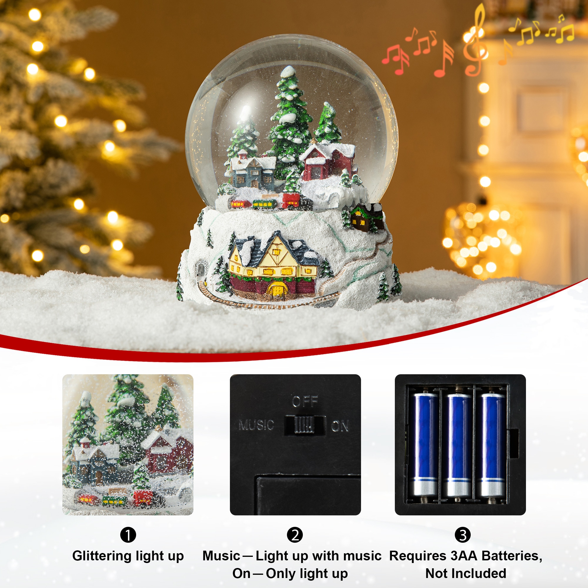 Glitzhome 2038500017 Table-Christmas-Decorations - View #6