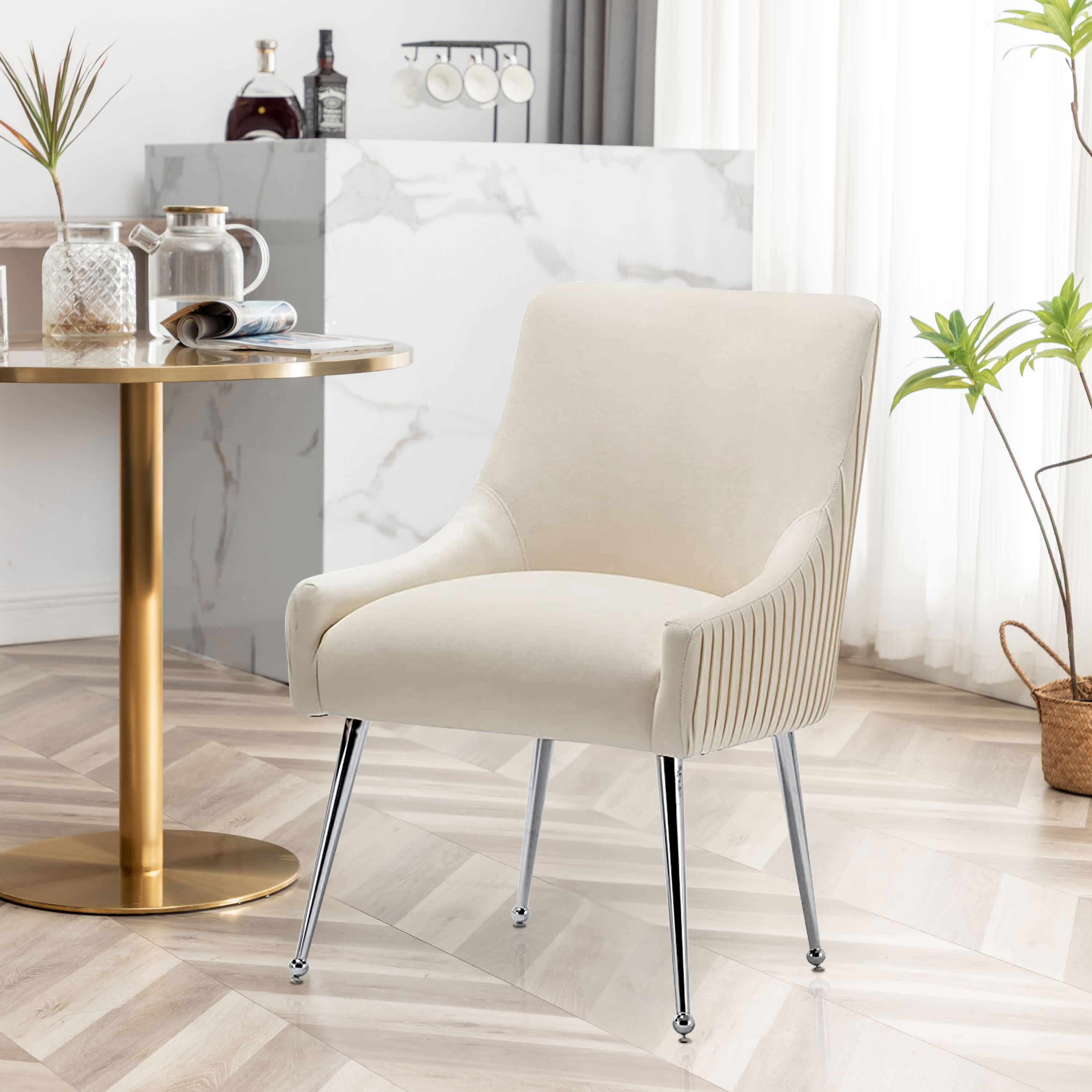 SEYNAR XY442-BEIGE-S4 Dining-Chairs - View #2